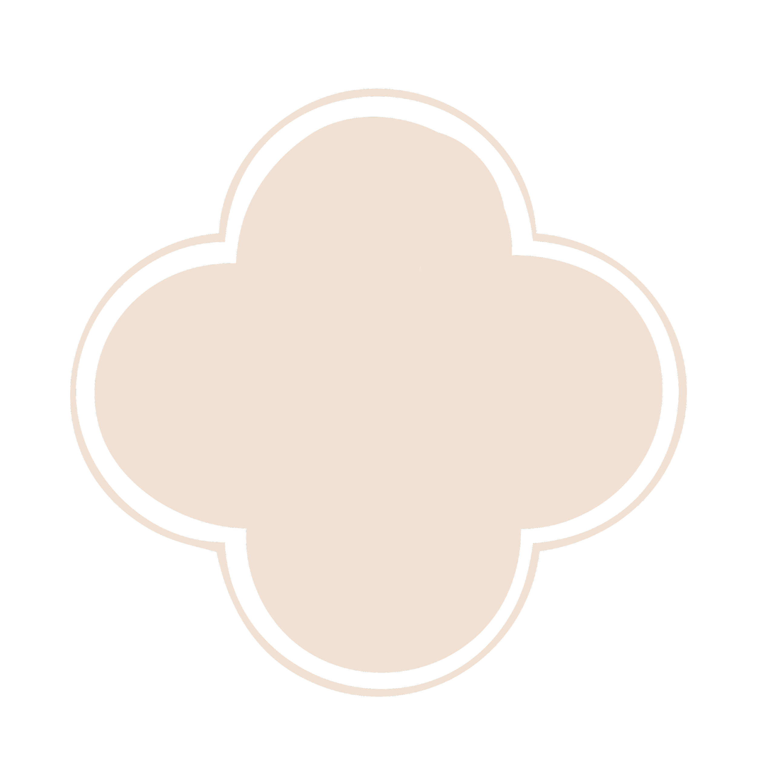 Close-up of a beige cloud with black outline on a black background.