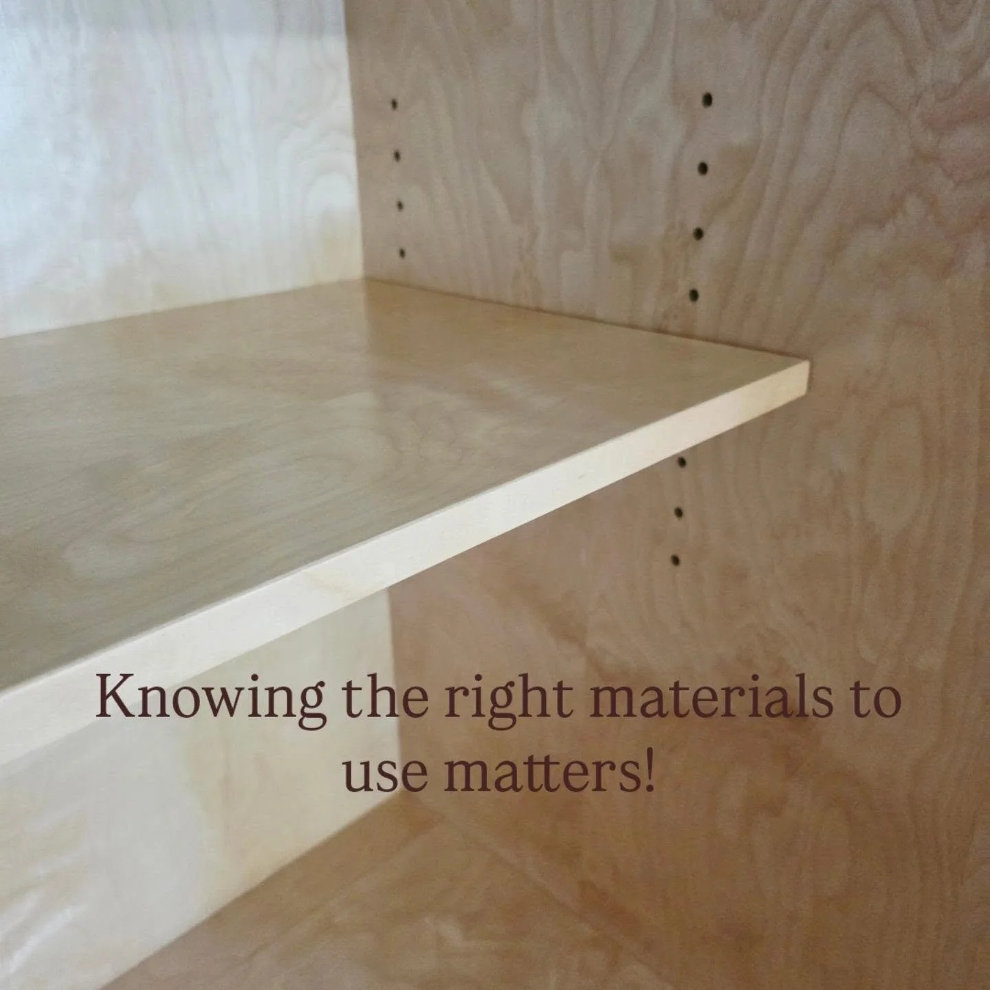 When you choose the right materials you don't have to worry about what the project will look like. 

These are custom cabinet boxes, made from plywood, but just look at that grain! 

They are almost too pretty to put doors on!