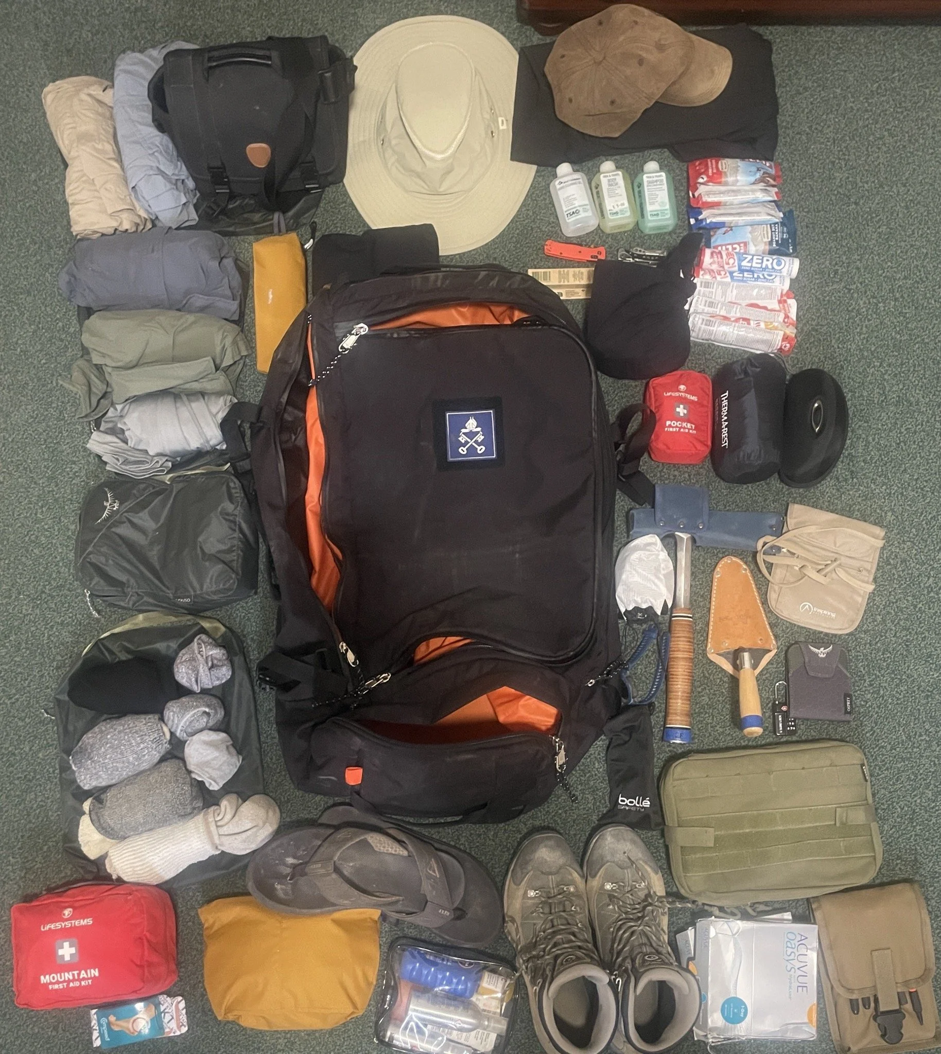 Packing for the field.
