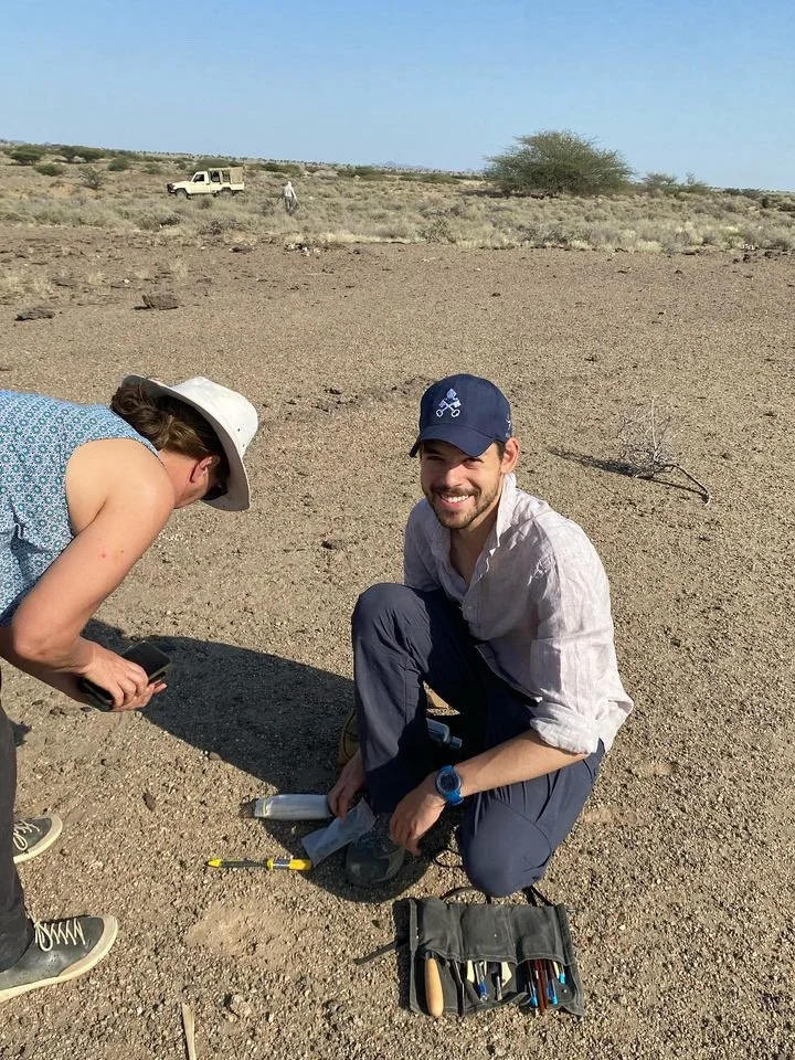 Dylan Flicker with Marta Mirazón Lahr while conducting fieldwork with the Ng'ipalajem Project.