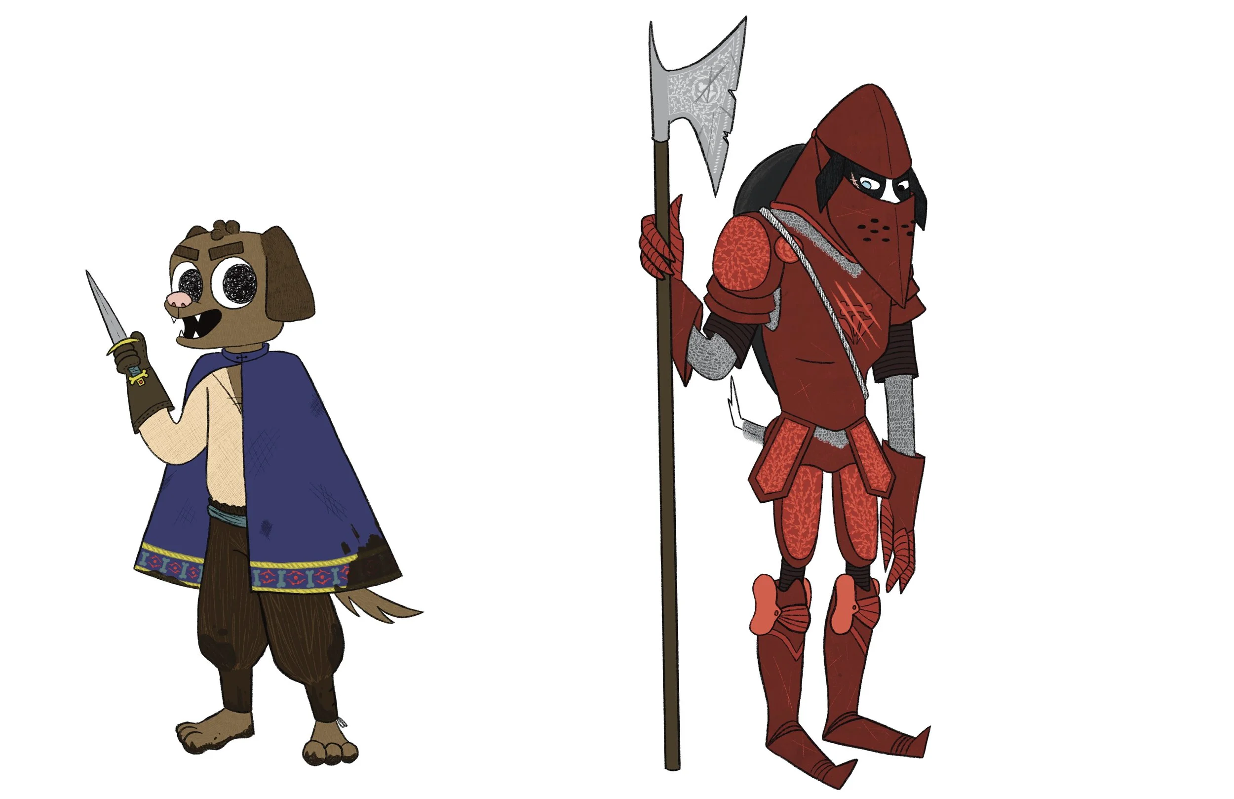 Dog Knights character design