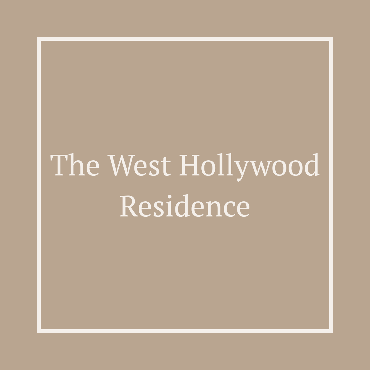 The West Hollywood Residence