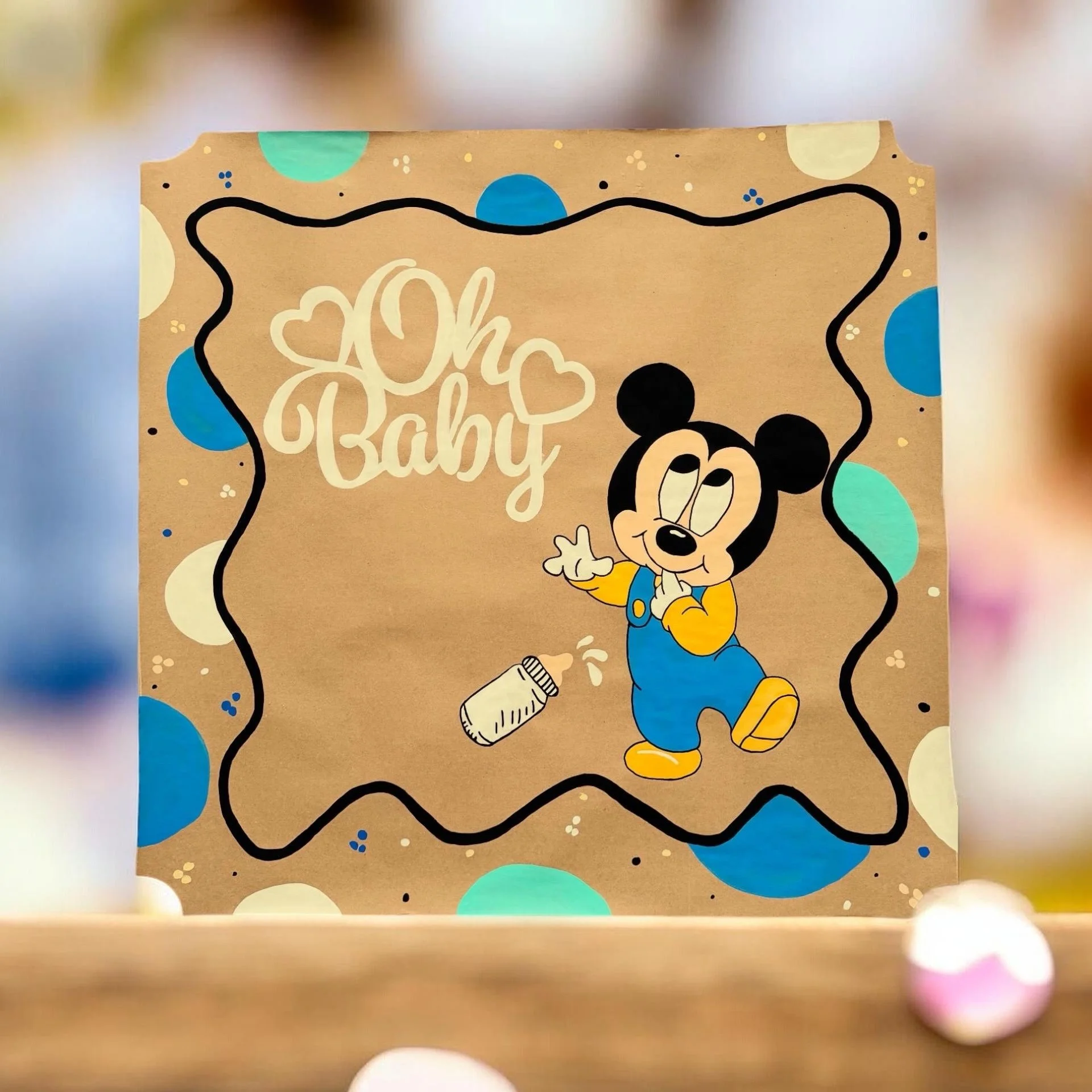 Baby Shower Hand-Painted Banner