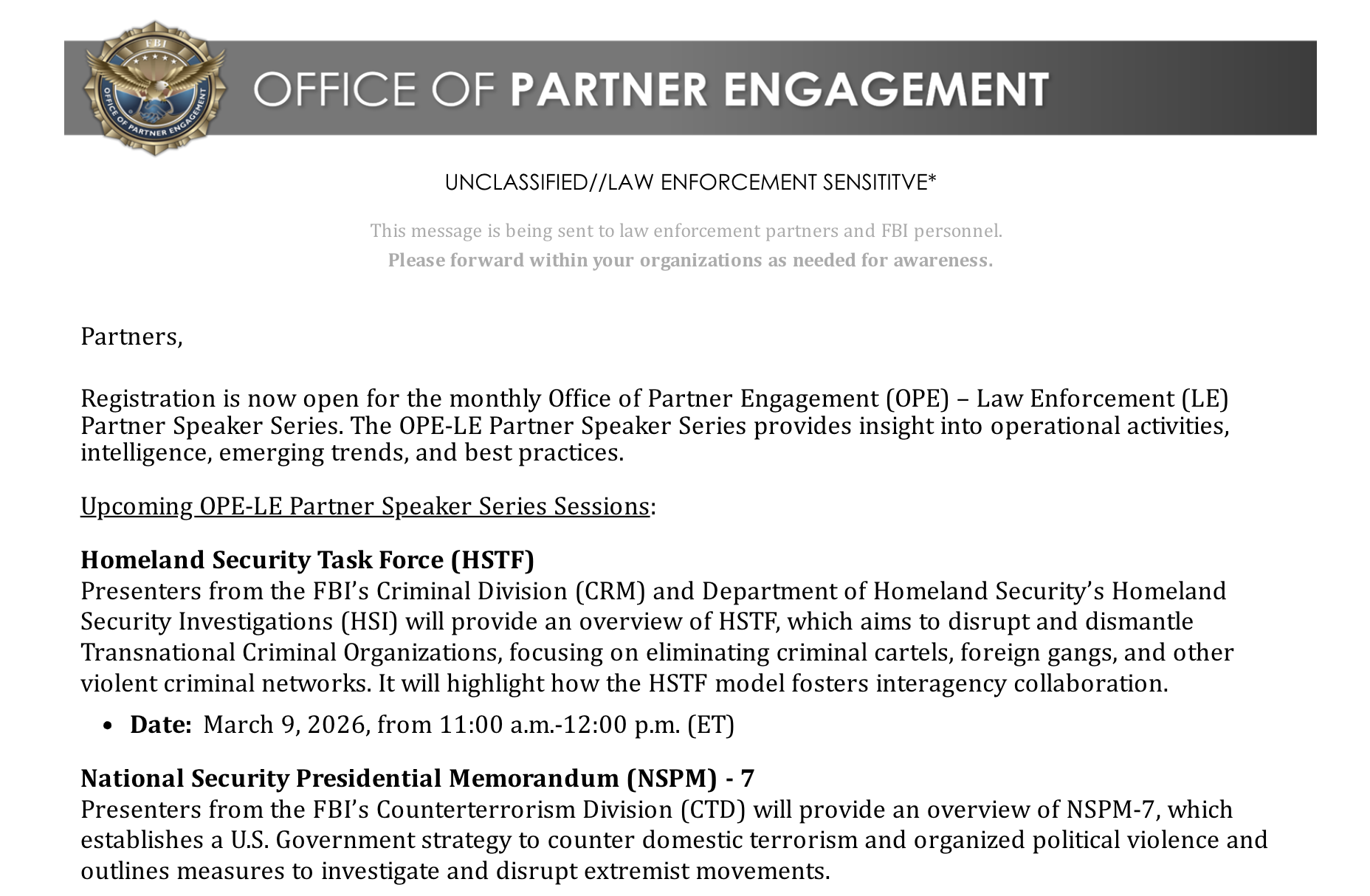 FBI Is Training Local Law Enforcement on Targeting of the Left