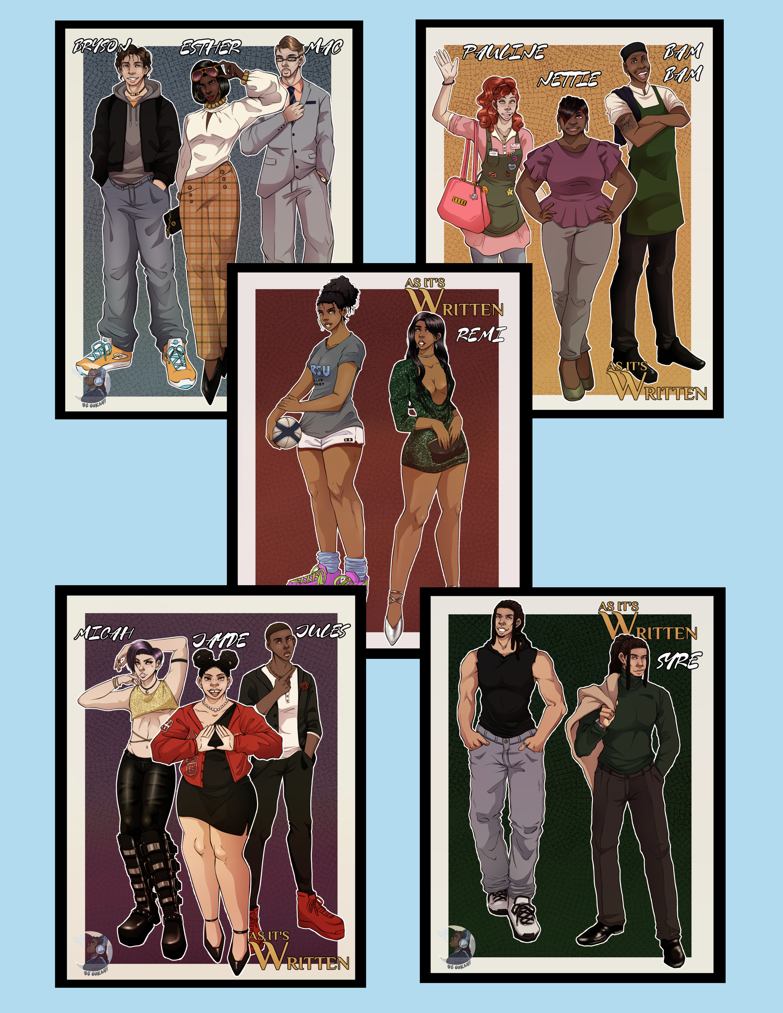 As It's Written Character Prints (Full Set)