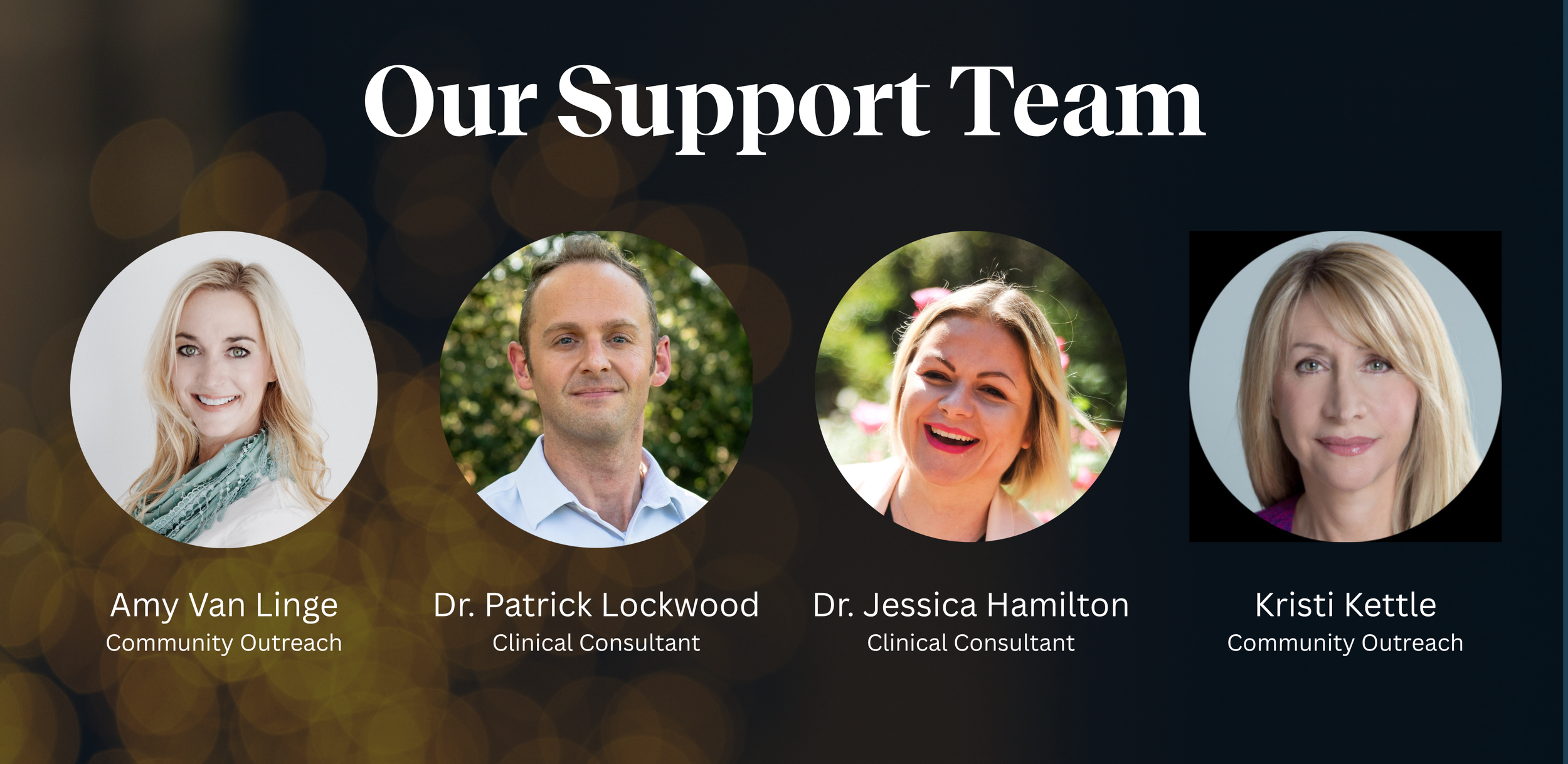 Amy Van Linge, Dr. Patrick Lockwood, Dr. Jessica Hamilton, and Kristi Kettle, Conscious Recovery team.