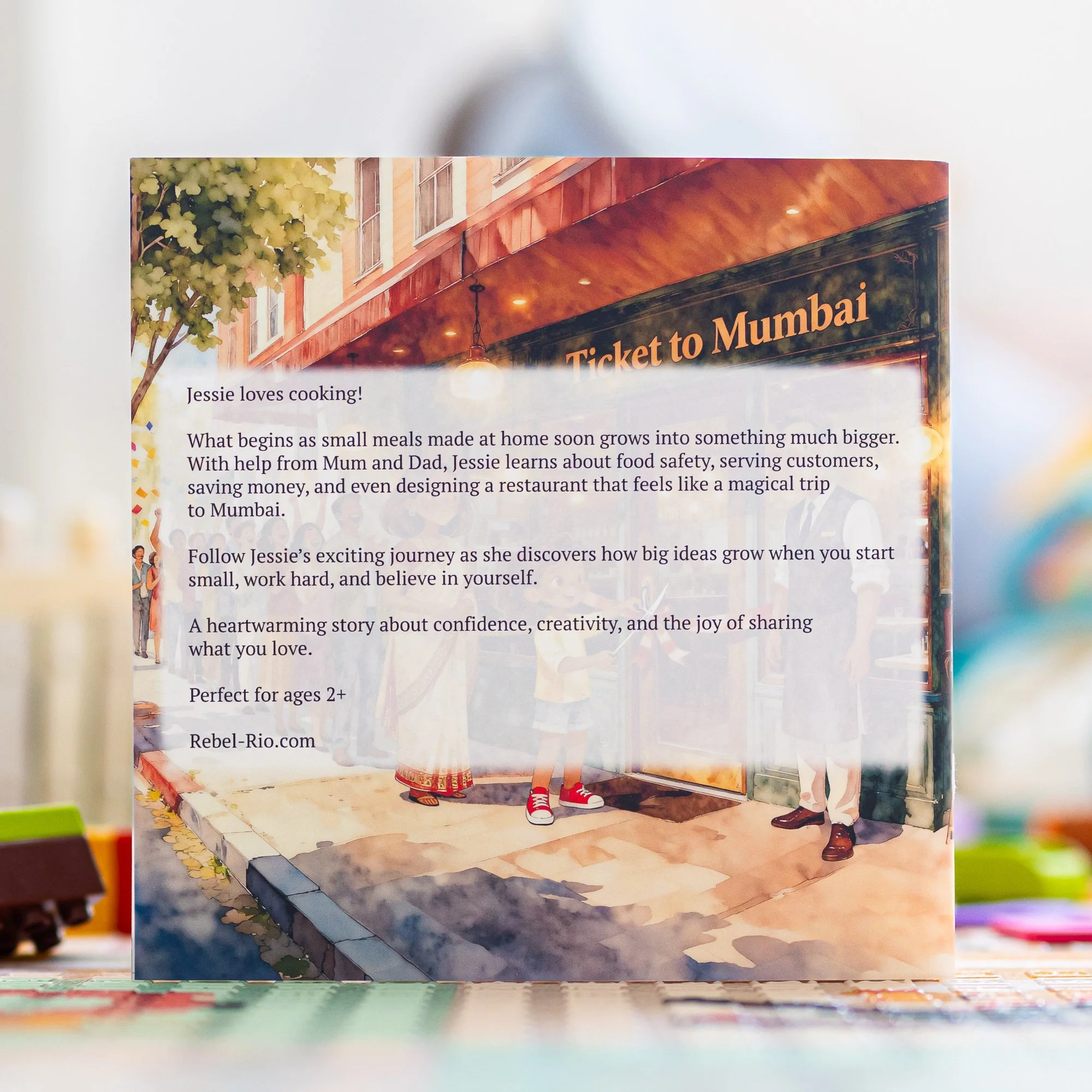 Jessie opens a restaurant back of the book cover