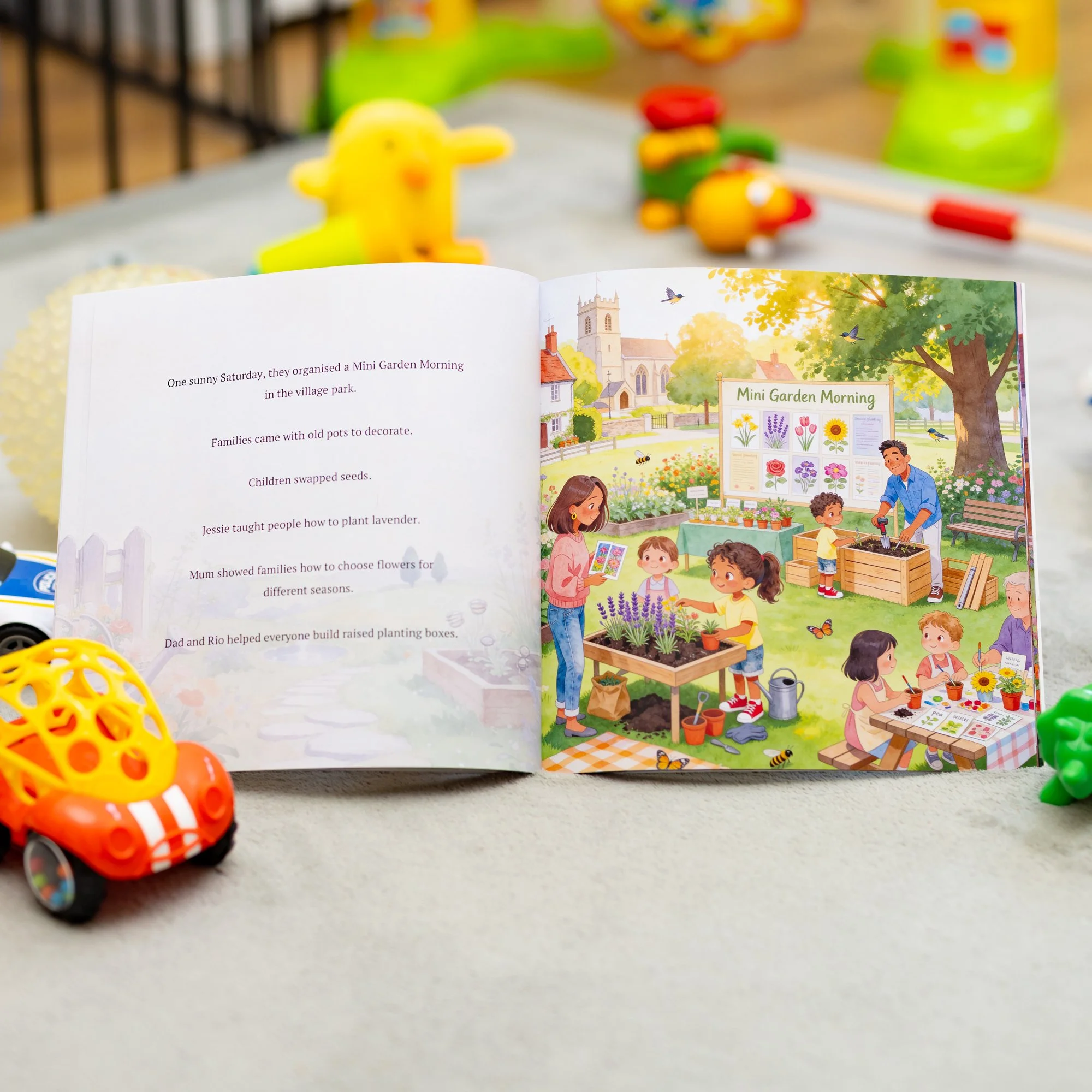 A page from the book: Rio and Jessie Open a Gardening Business