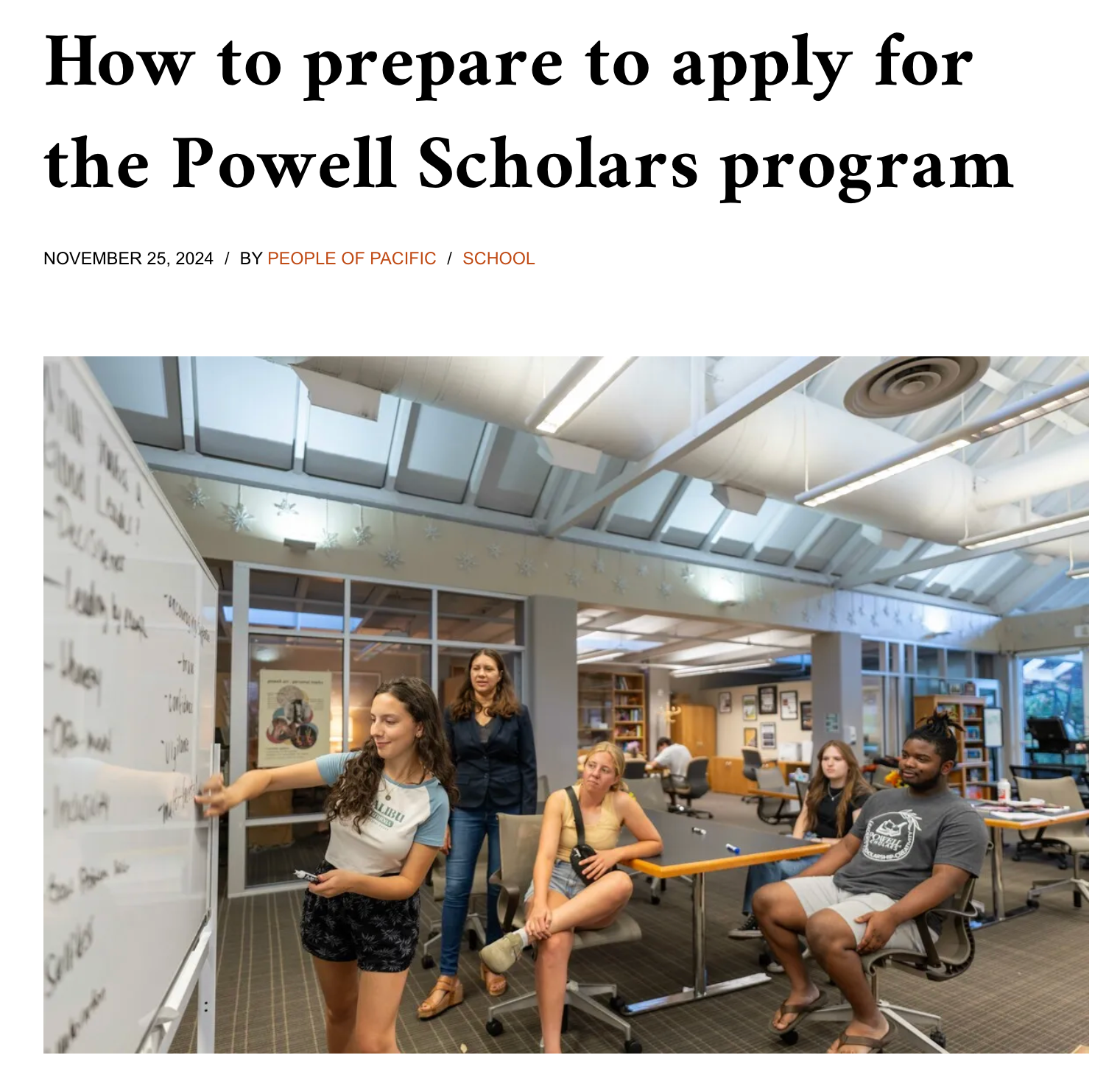 Powell Scholars Program