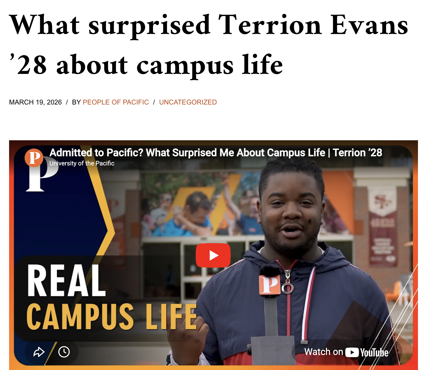 Campus Life Surprises