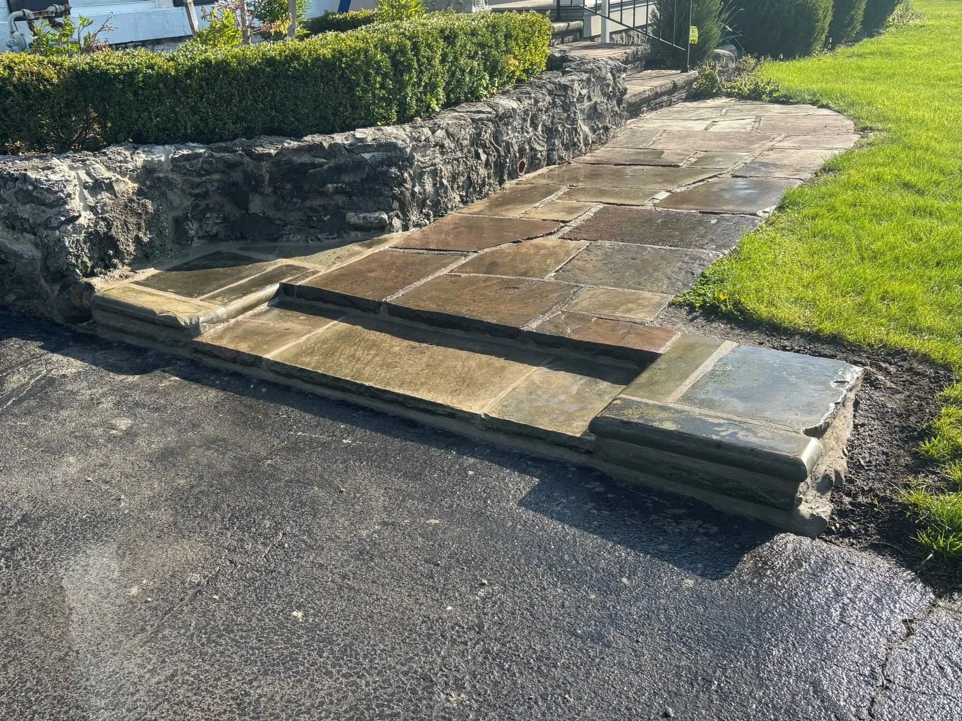 Stonecutter Masonry Front Steps Restoration
