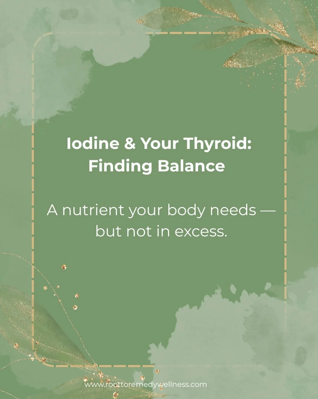 Iodine isn&rsquo;t a nutrient most people think about &mdash; but your thyroid depends on it every single day. Iodine is the raw material your body uses to make thyroid hormones (T4 and T3), which influence energy, metabolism, temperature regulation,