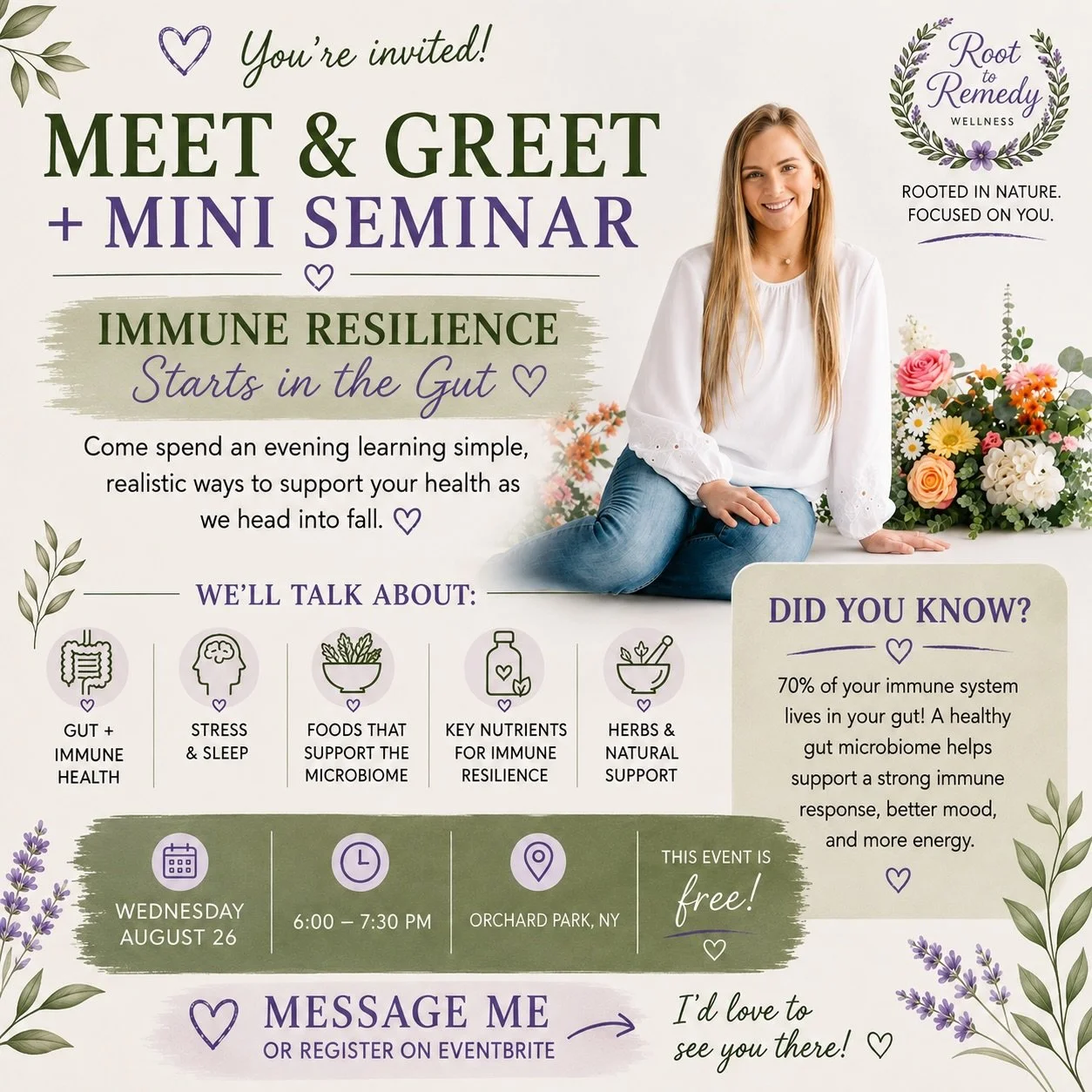 We&rsquo;re only a few days away! I&rsquo;ve been putting so much thought into this little evening, and I&rsquo;m really excited to finally share it.

We&rsquo;re going to talk about why the gut and immune system are so connected, what stress and sle