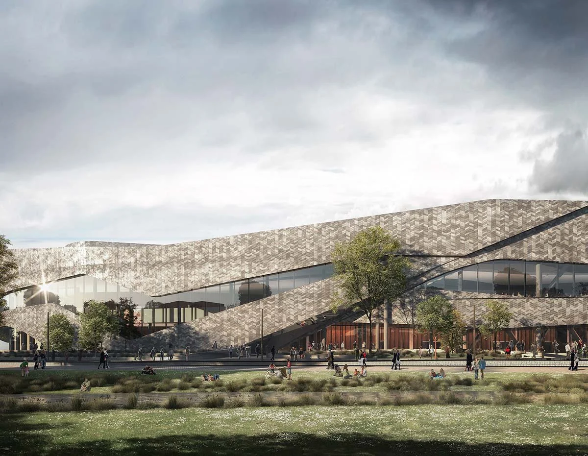 
Image 3 -
Te Pāe Christchurch Convention and Exhibition Centre. Location: Ōtautahi (Christchurch) Aotearoa (New Zealand). Language/cultural groups: Ngāi Tūāhuriri/Ngāi Tahu. Architects: Woods Bagot, with Warren and Mahoney. Photo: Ōtākaro Ltd

Te Pā