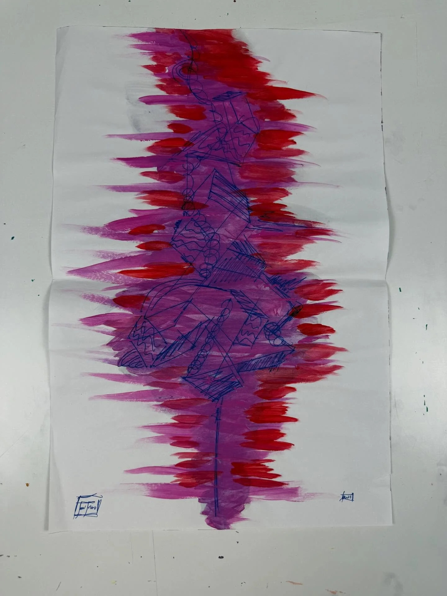 &ldquo;Mordor&rdquo;. 12&rdquo;x18&rdquo;. @liquitexofficial on @bazicproducts