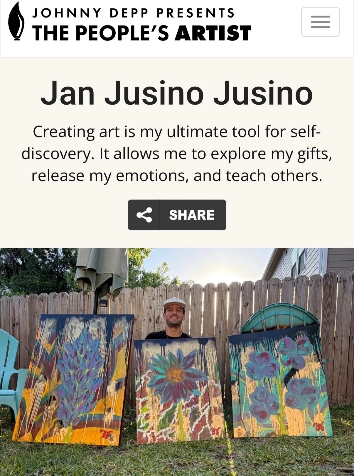 Exciting news! 🌟 I&rsquo;m competing in The People&rsquo;s Artist 2026! @officialpeoplesartist
@johnnydepp 

If you&rsquo;ve enjoyed my paintings, mixed media, or abstract work over the years, I would absolutely love your support! Winning will allow