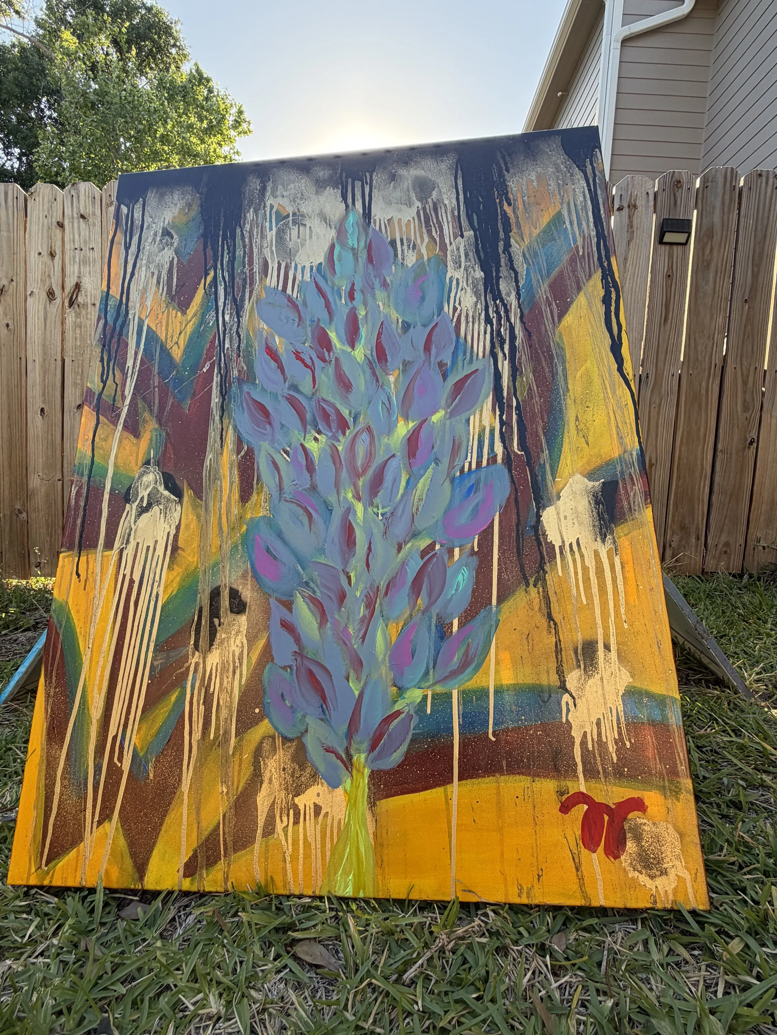 "Tee Bonnet" Vibrant Abstract Canvas Art