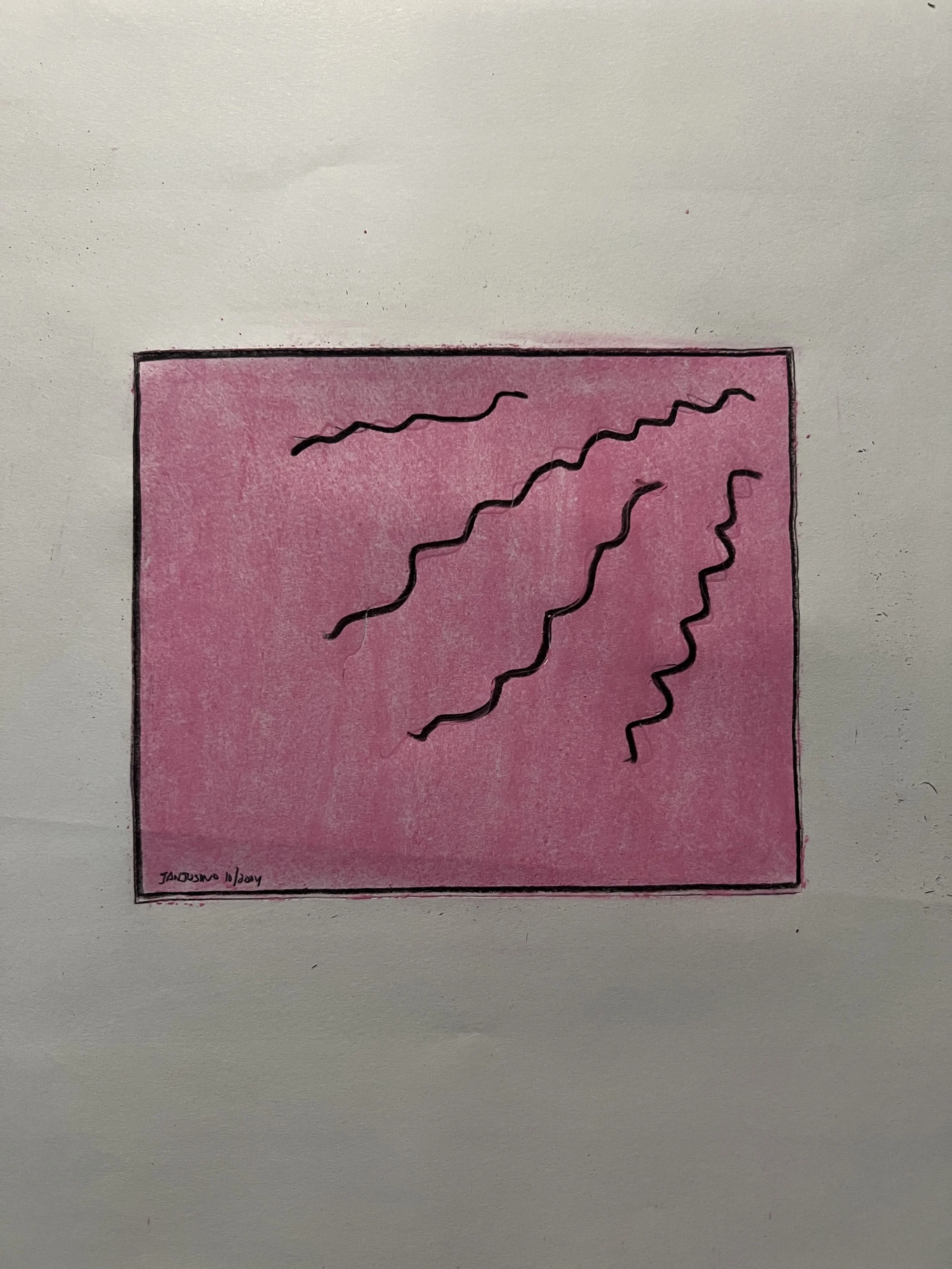 Abstract Pink Waves Original