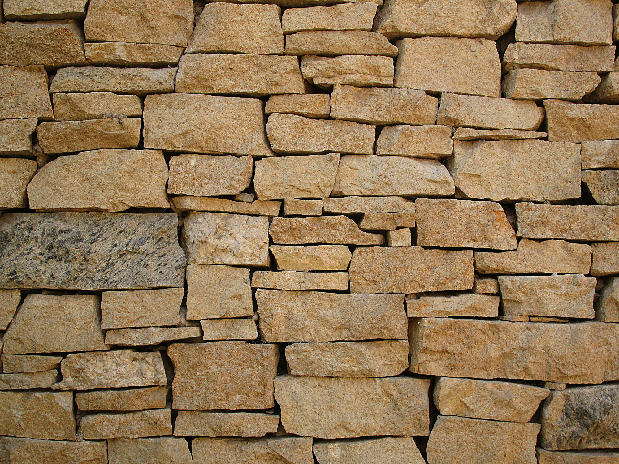 A dry stone wall.