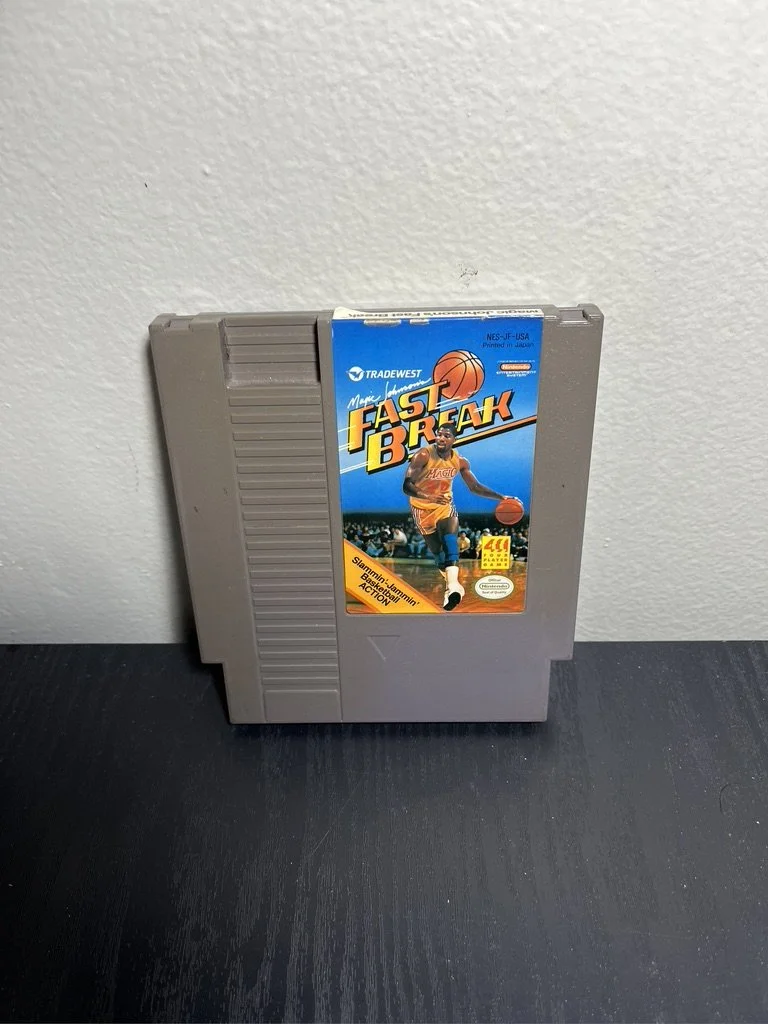 Magic Johnson's Fast Break NES Cartridge