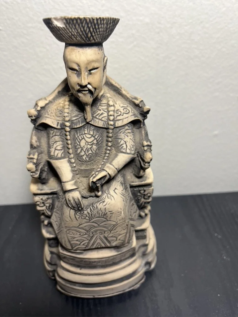 Exquisite Asian Emperor Collectible Statue