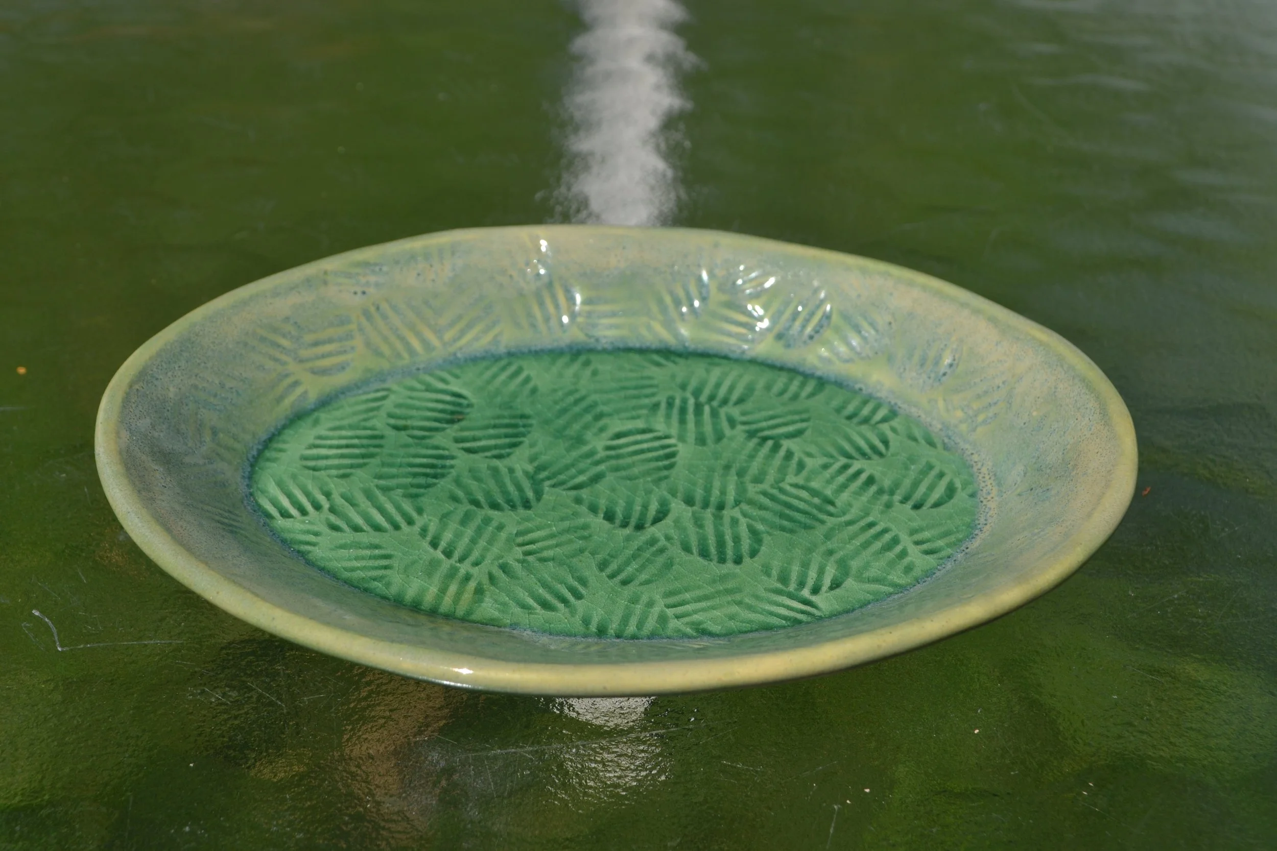 Jade Green Footed Tray