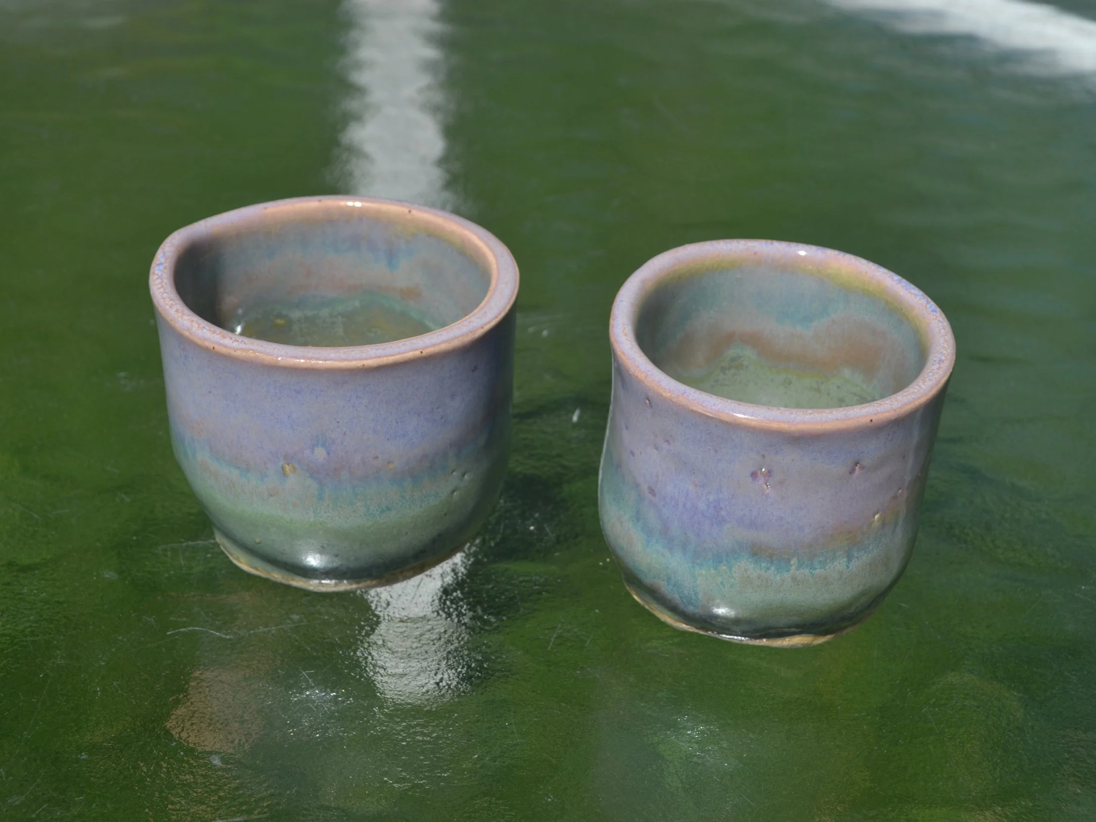 Small Pair of Lavender and Mint Cups