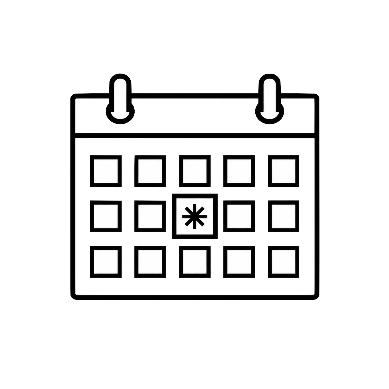 A calendar with a clipboard at the top, showing a specific date marked with a checkmark.