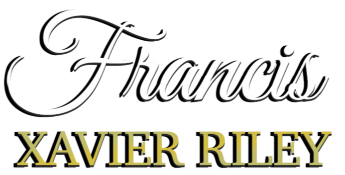 Stylized text of 'Francis' in cursive and 'XAVIER RILEY' in uppercase.