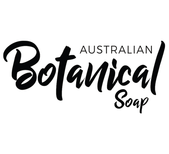 Logo for Australian Botanical Soap with stylized text.