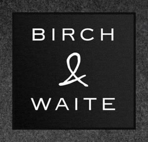 A black square with white text reading 'BIRCH & WAITE'