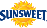 A sun setting or rising behind a mountain with a blue and yellow background.