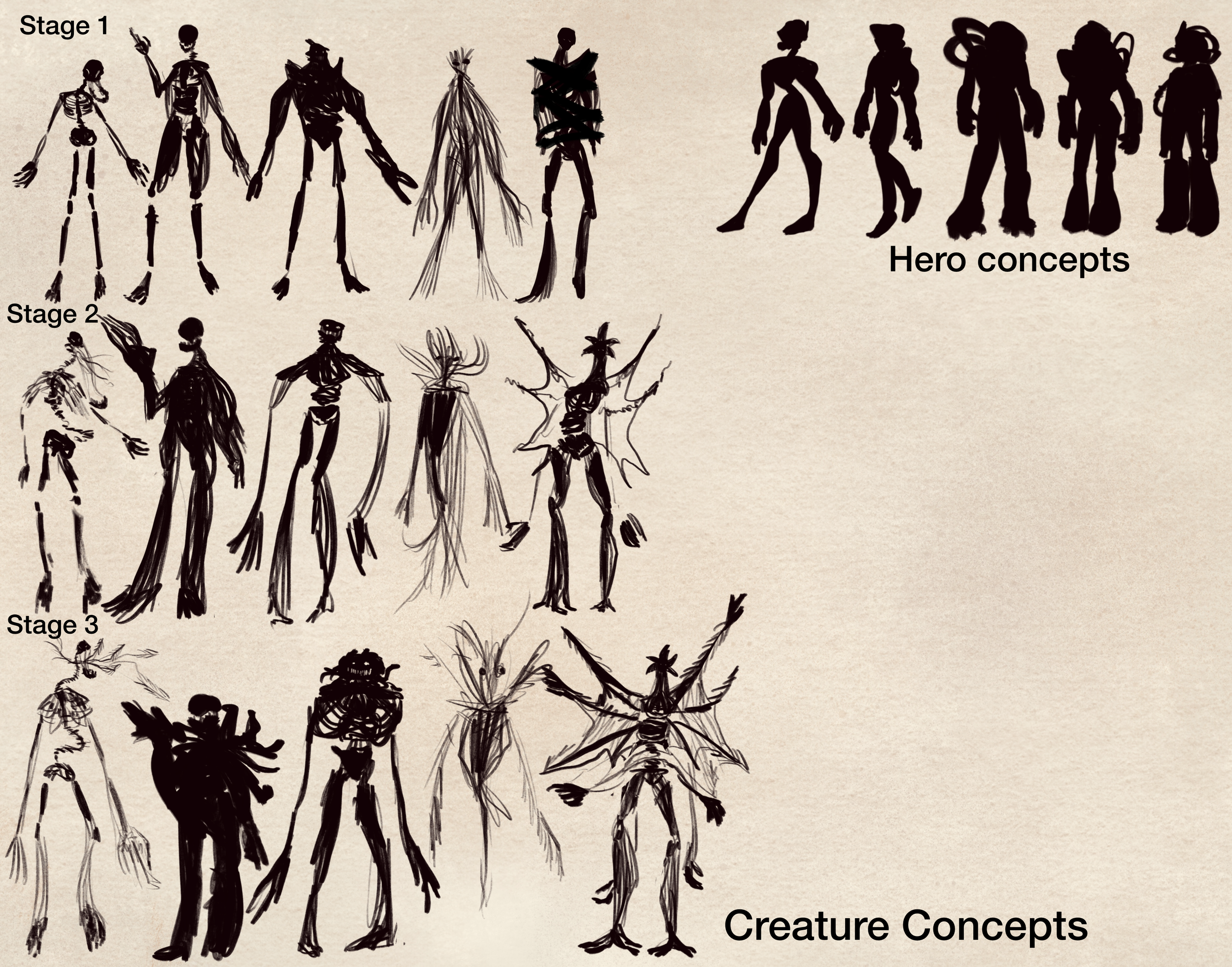 Creature and Hero Initial Concepts
