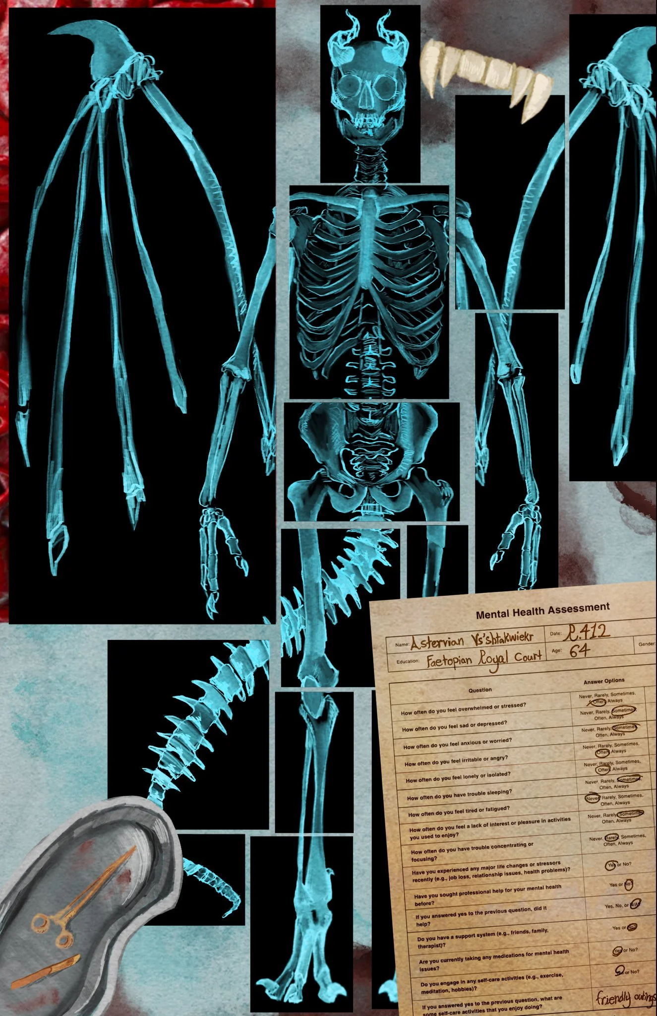  Astervian's Inner Story , 2024. Digital Illustration & Collage