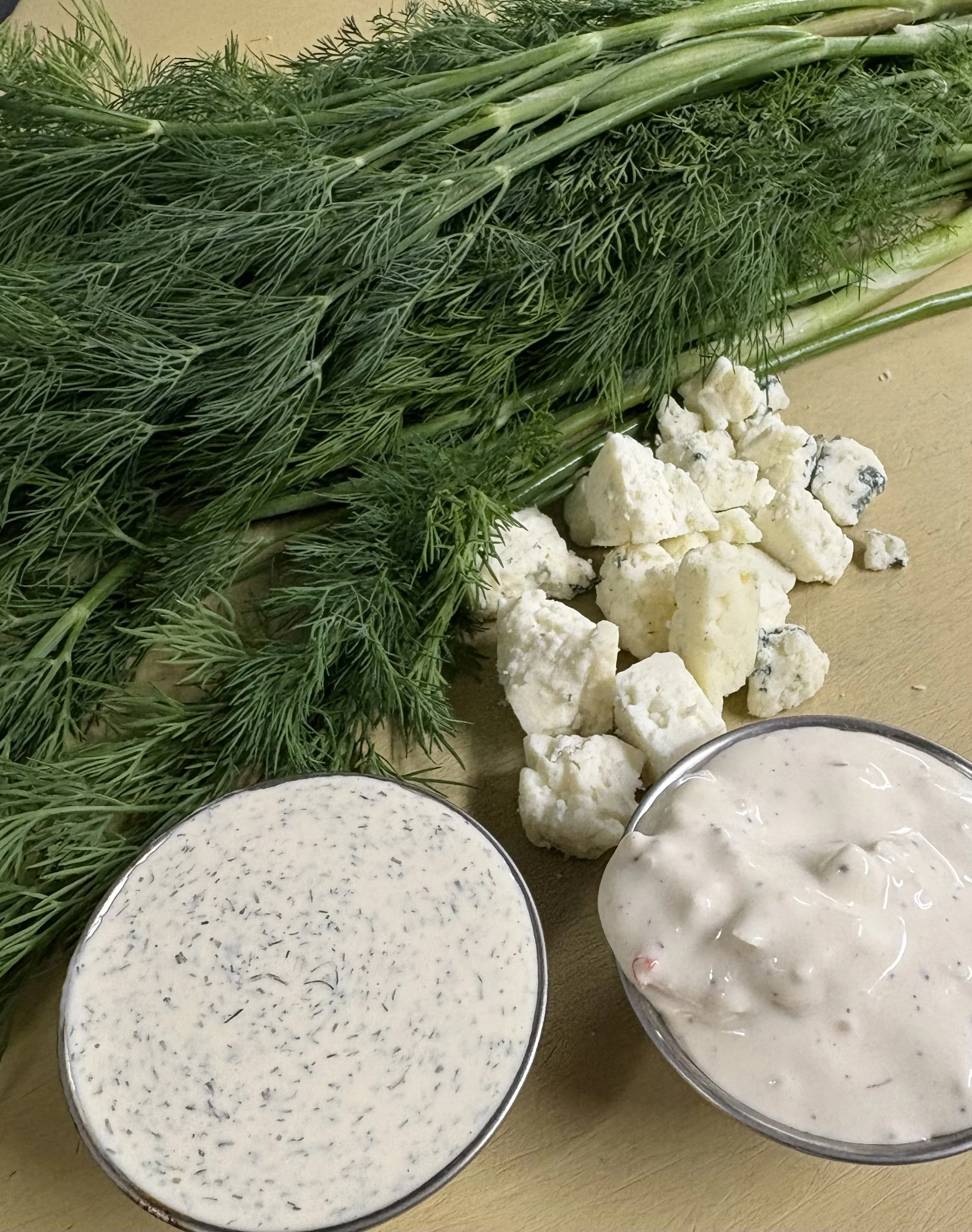 Homemade SUPER RANCH and DF blue cheese dressing