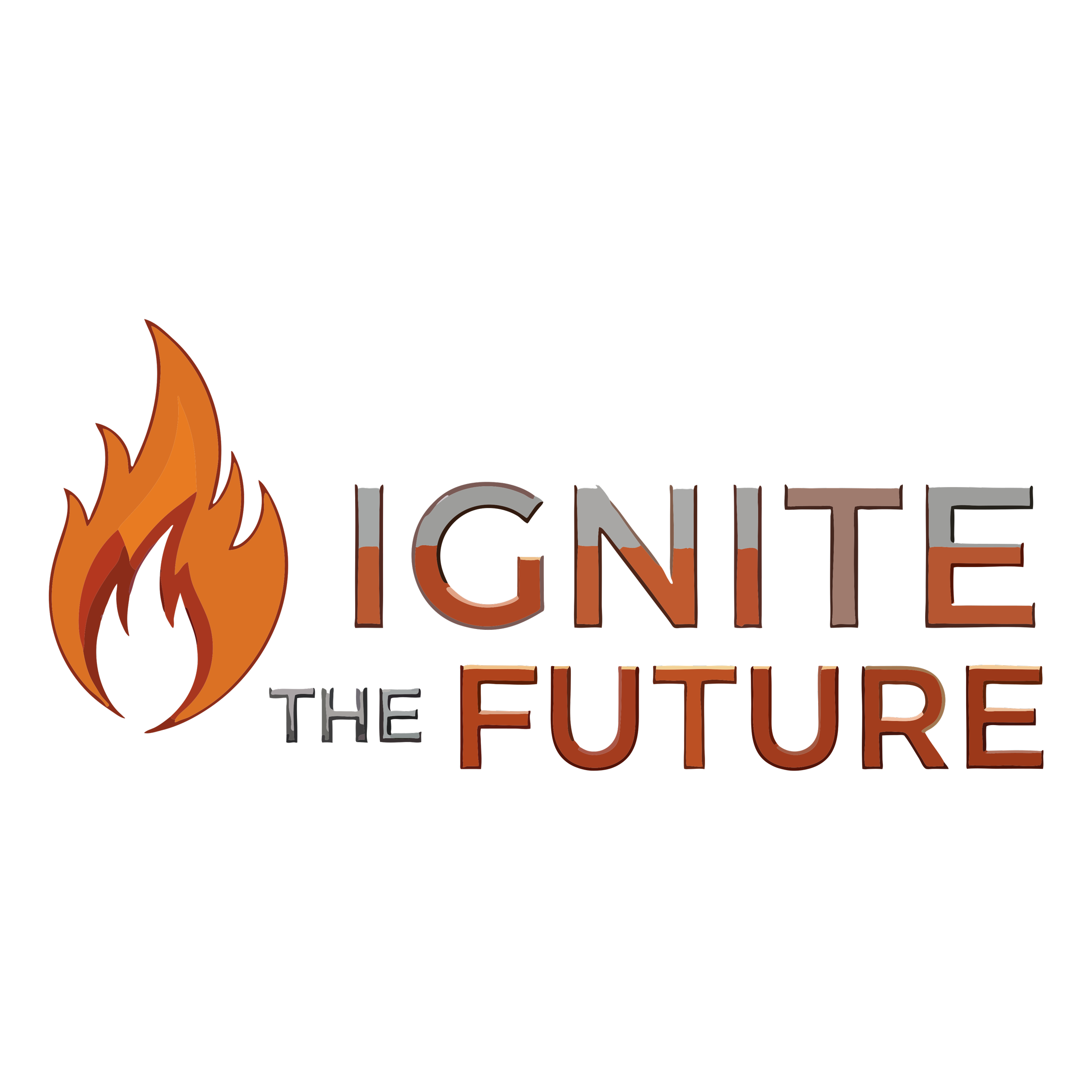 Logo with flames on the left side, text that reads 'The Future of Ignitete'.