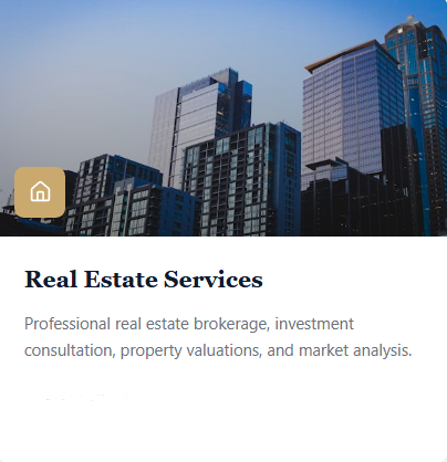 Photo of modern skyscrapers and high-rise office buildings in a city.