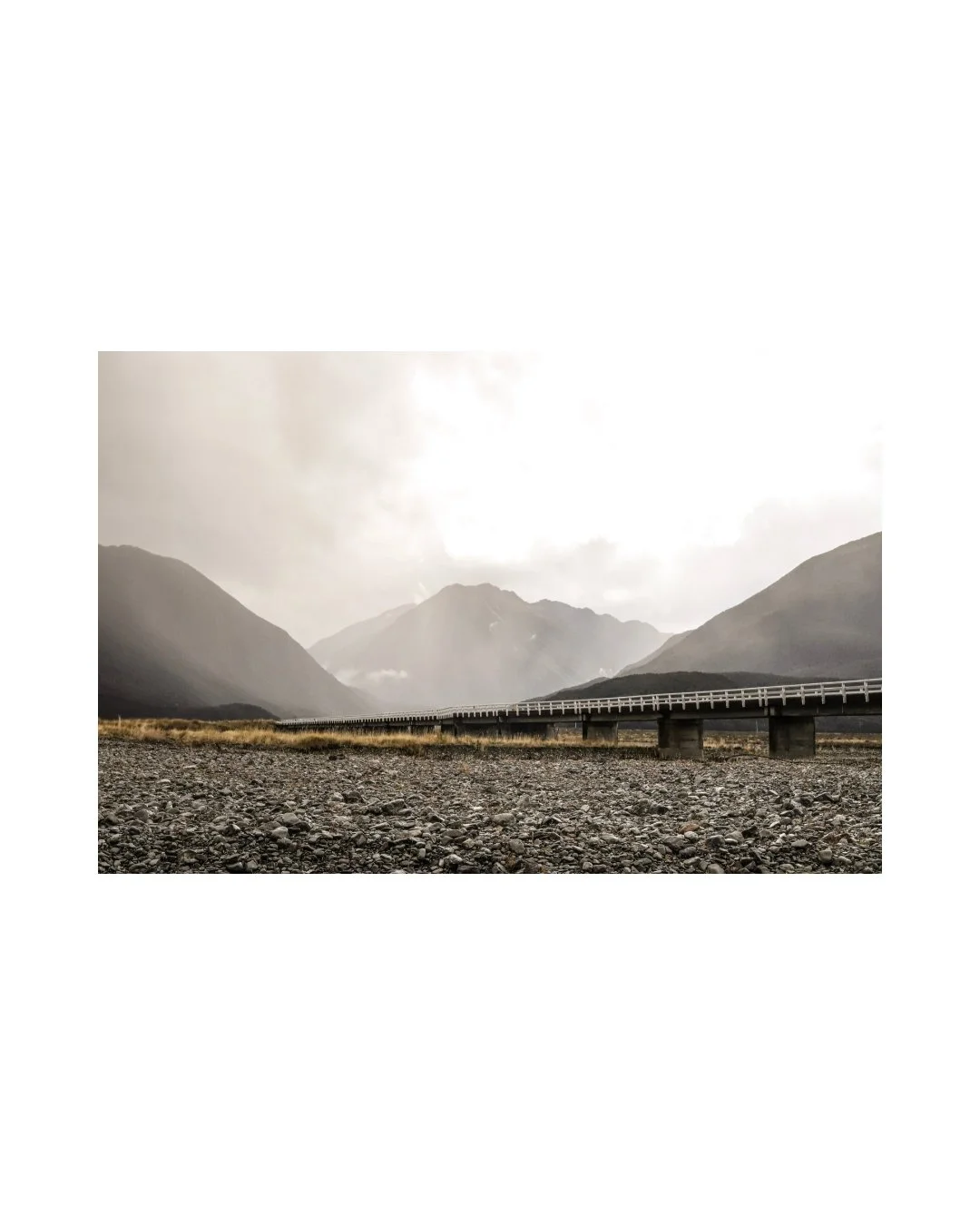 Misty Mountains at The Bealey Bridge - Unframed Print