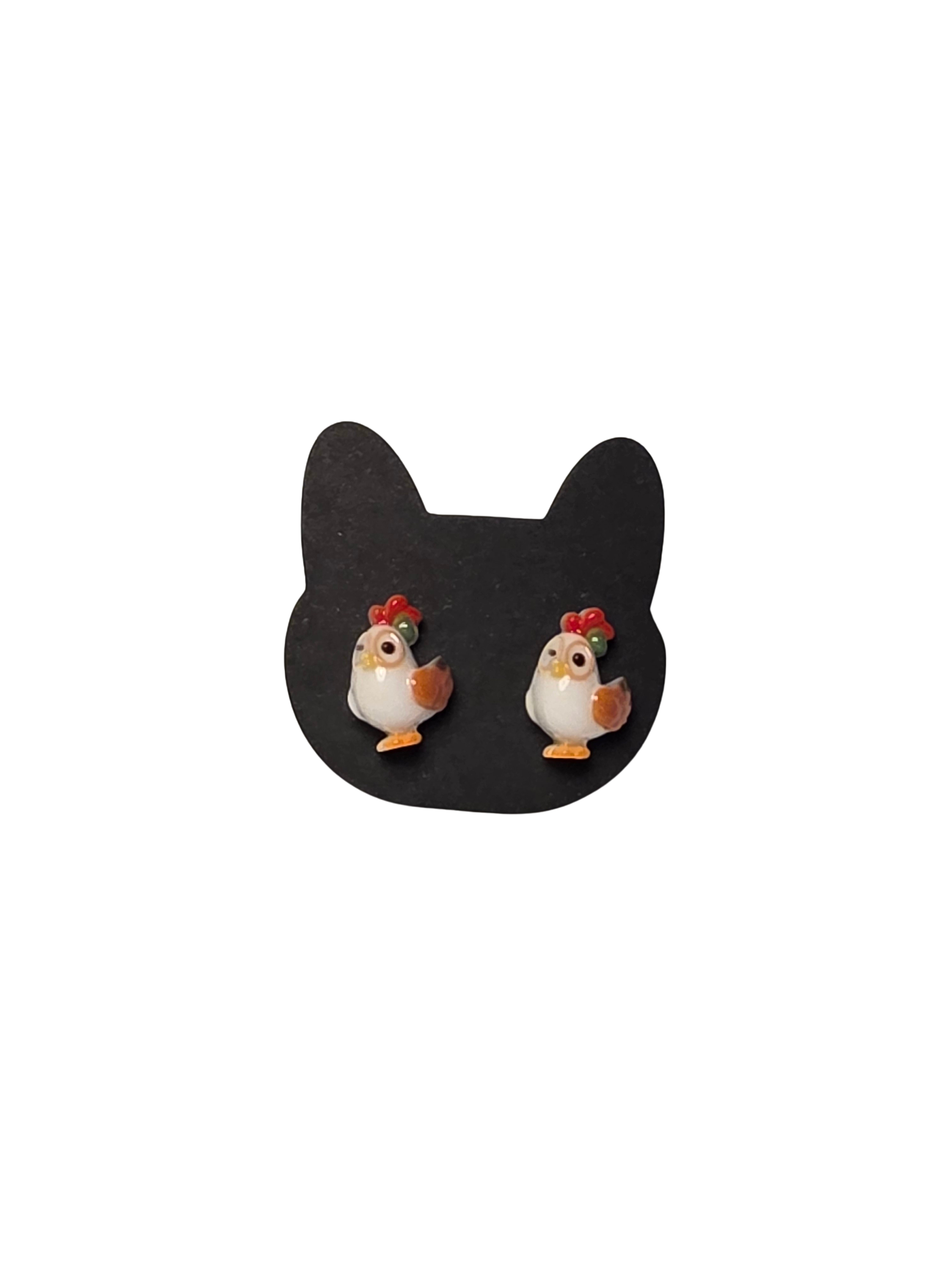 Chicken Earrings