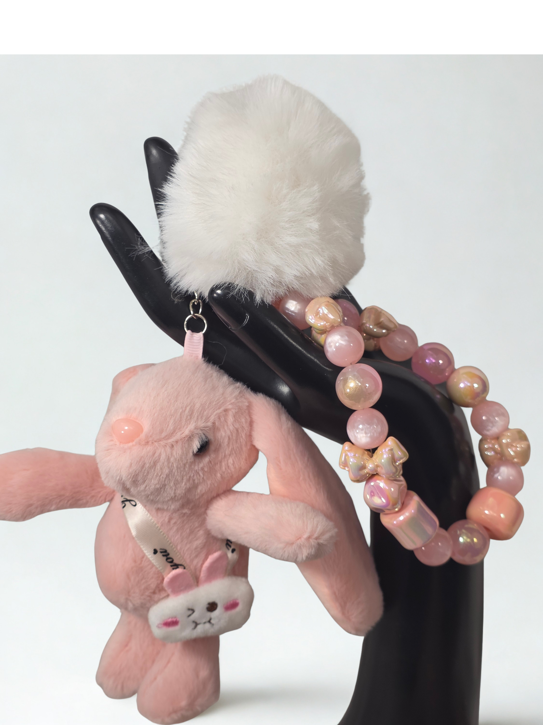 Pink Bunny Keychain