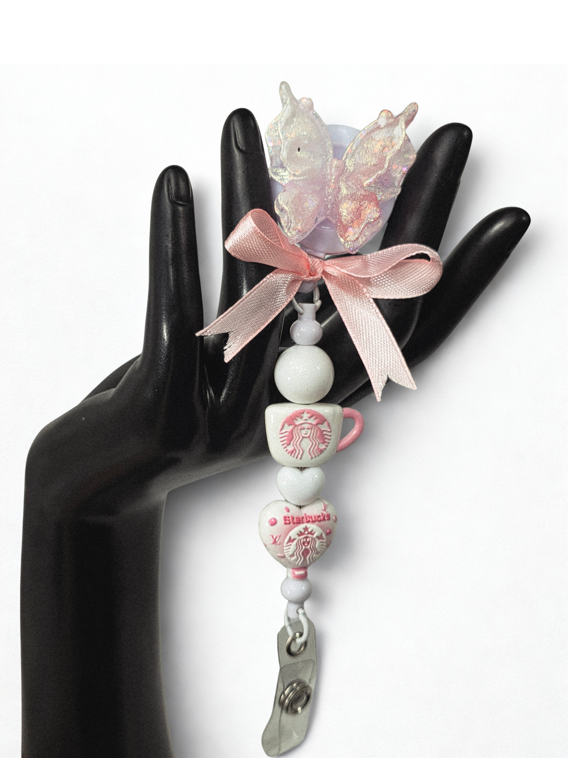 Starbucks Butterfly Badge Holder