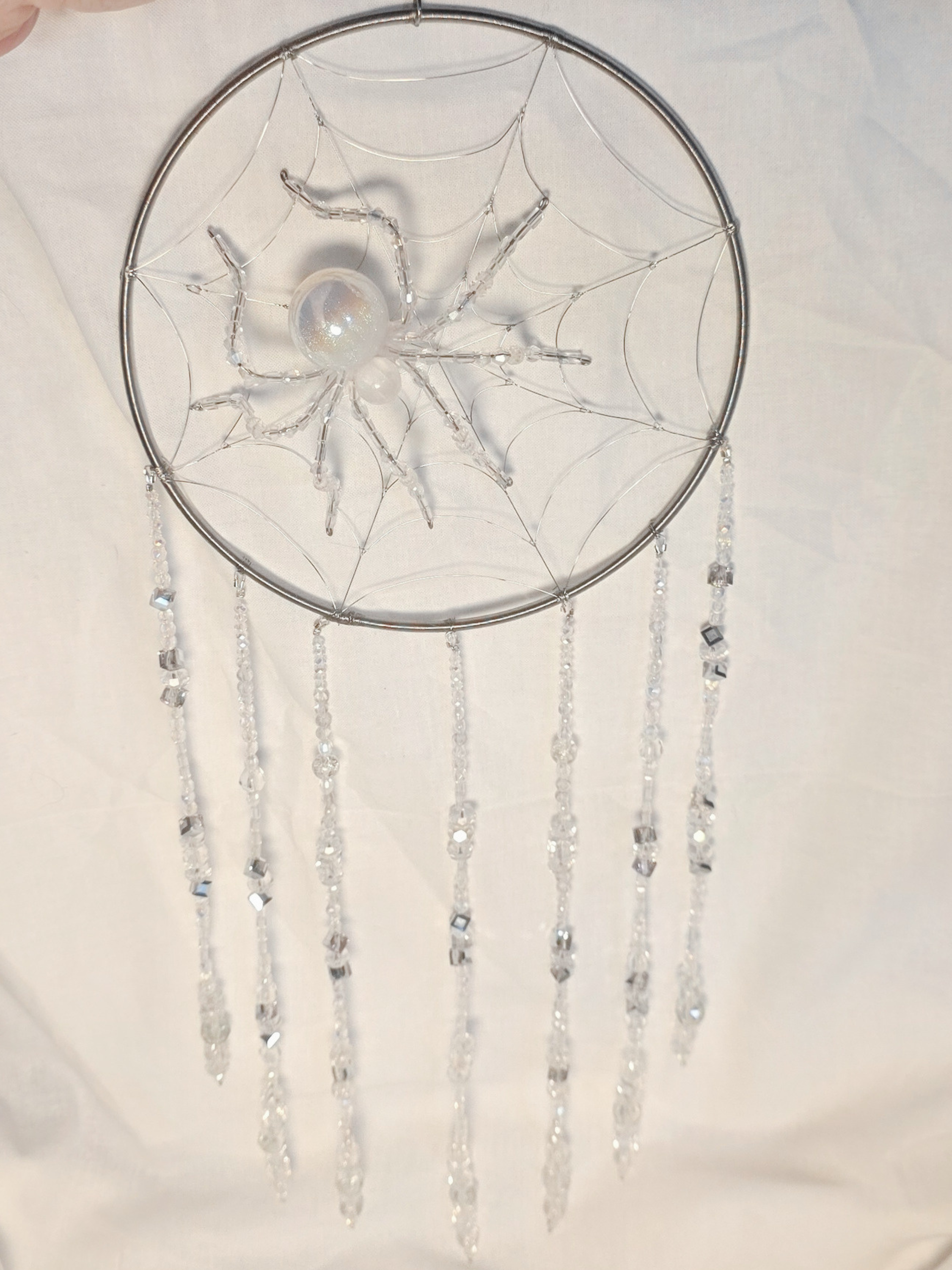 White Spiderweb Suncatcher