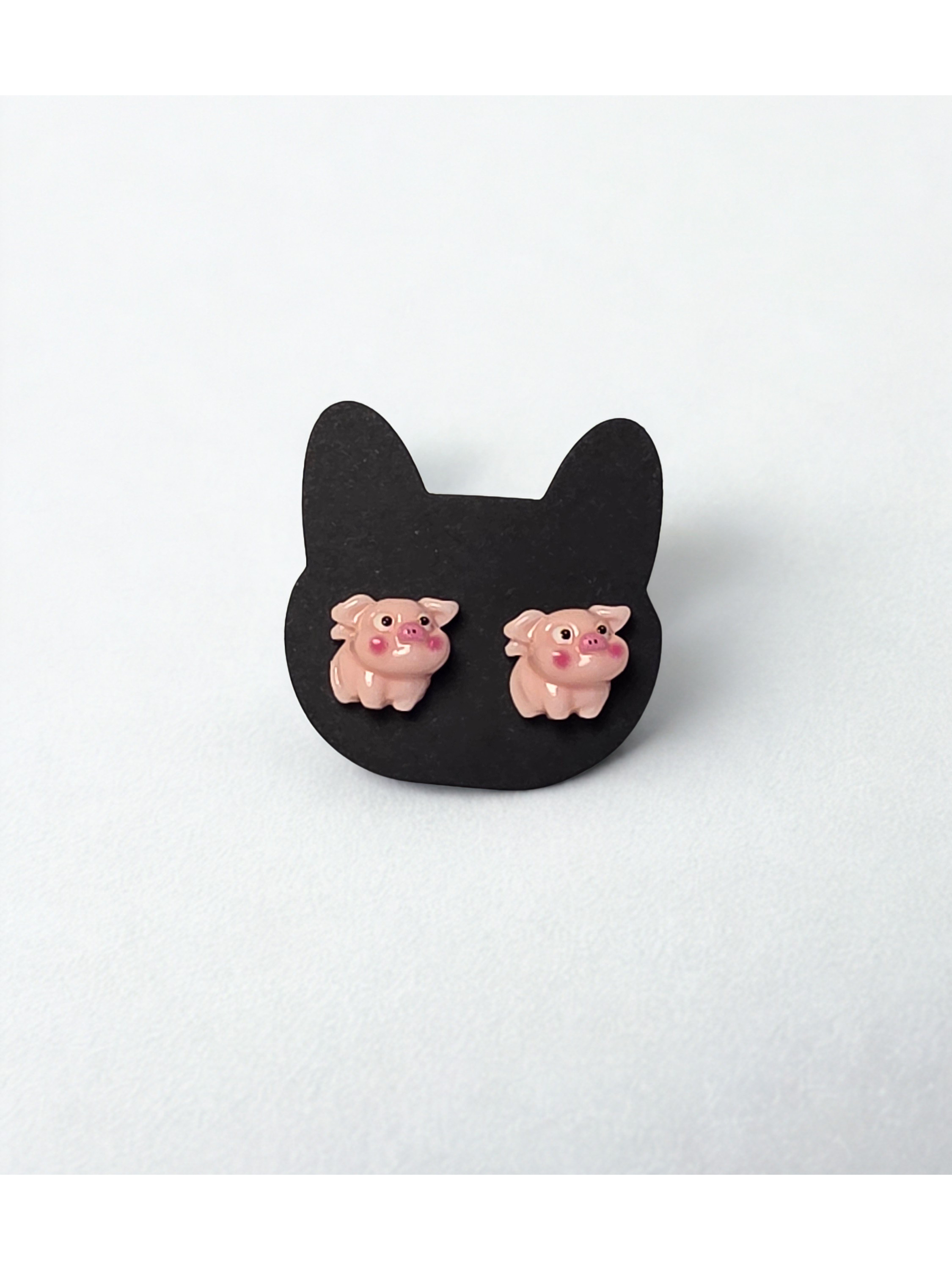 Pink Piggy Earrings