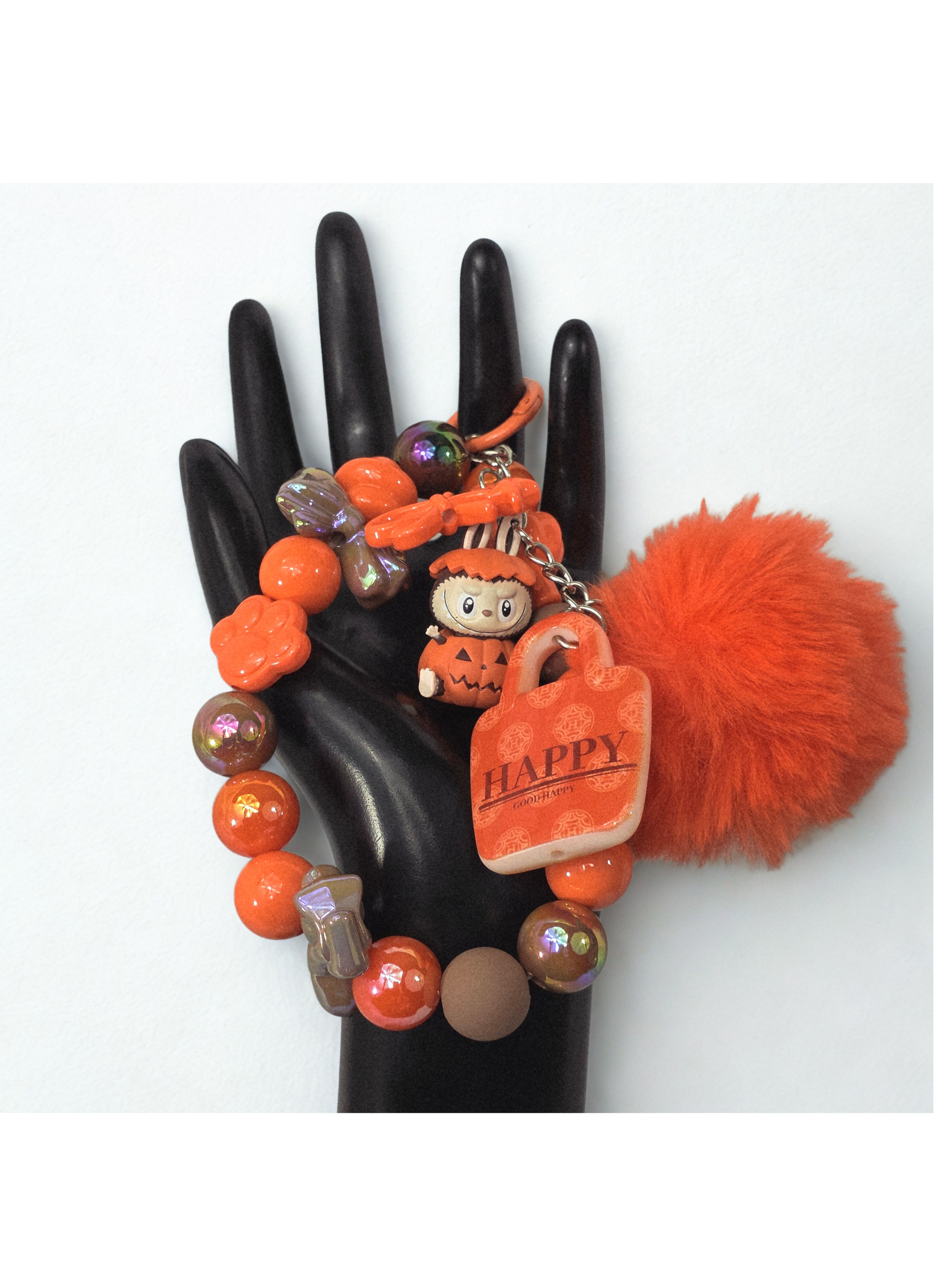 LaBubu Pumpkin Keychain