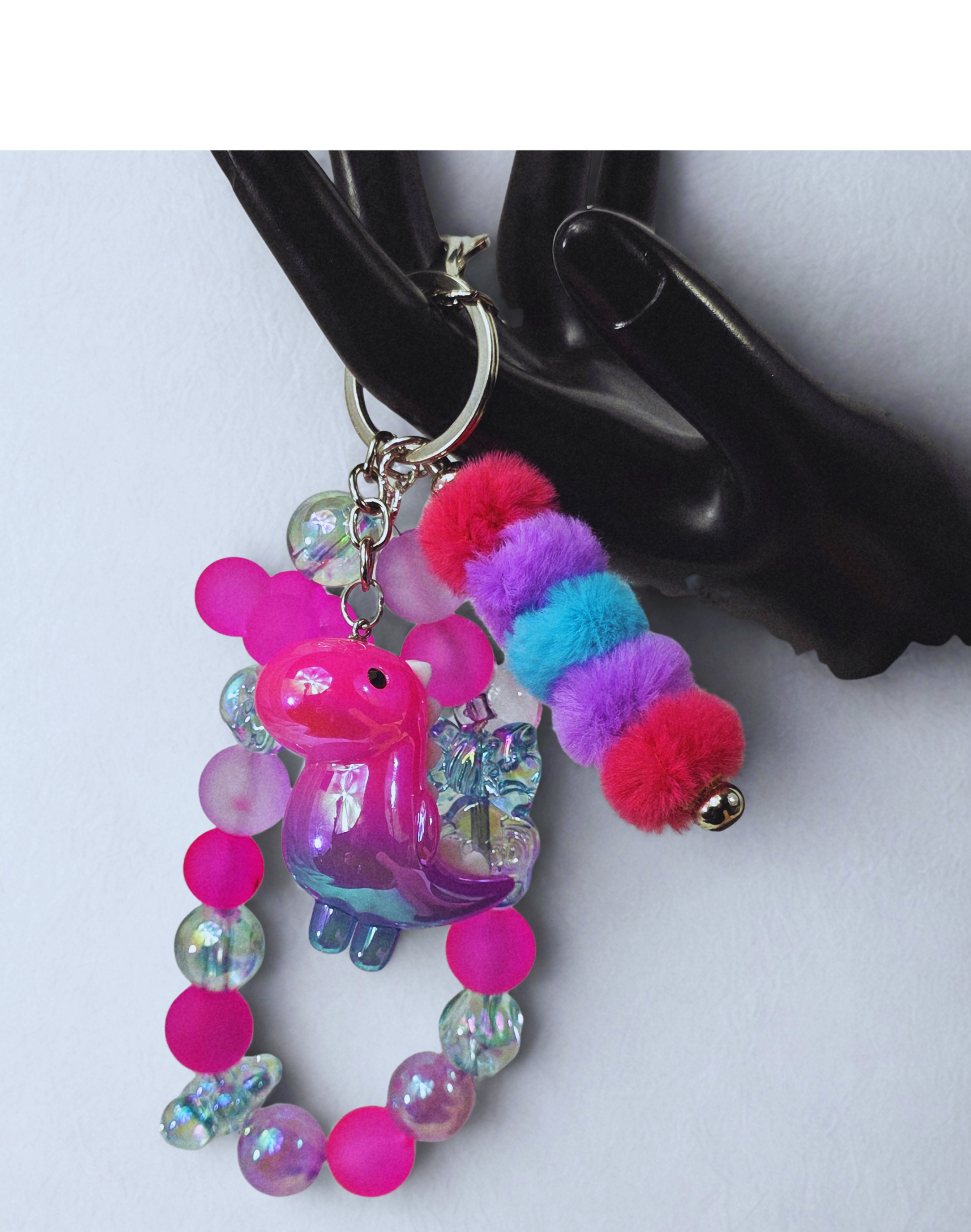 Multicolor Dinosaur Keychain