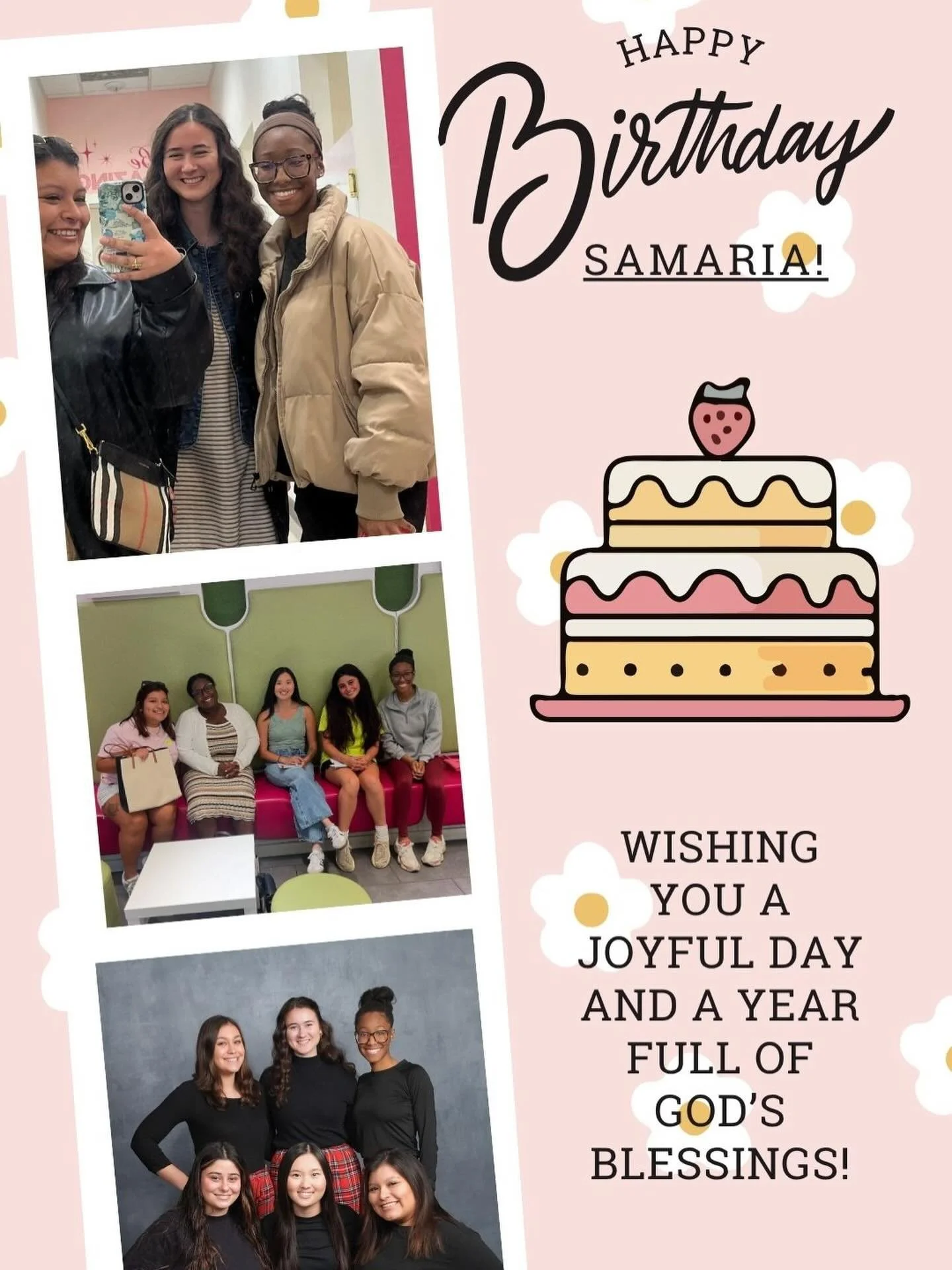 Happy Birthday to our sweet Samaria 🤍✨💐

We are so grateful for your heart, your kindness, and the light you bring into every room. May this year be filled with peace, growth, and happiness. We&rsquo;re blessed to walk alongside you in faith and si