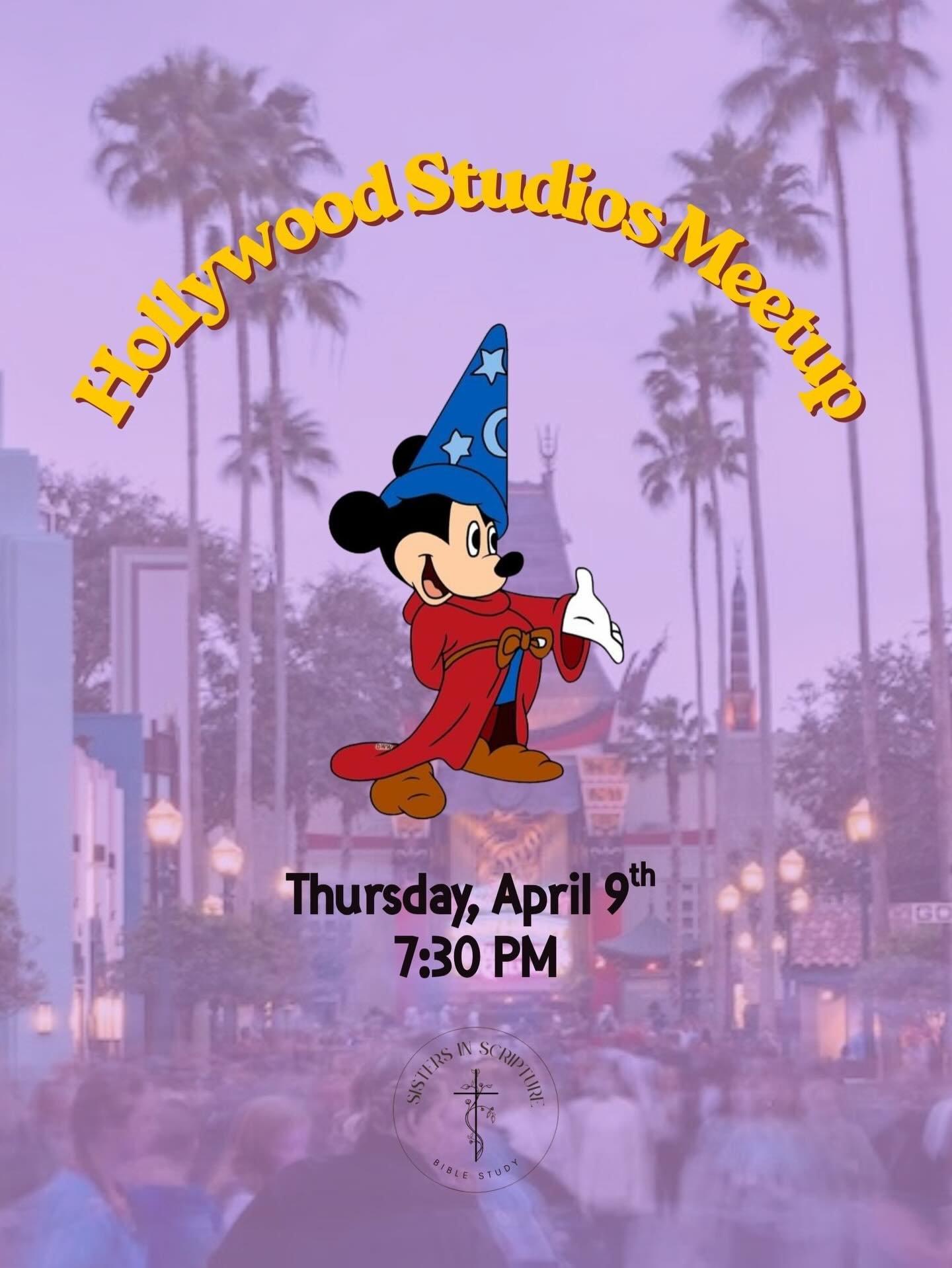 ✨ Hollywood Studios Meetup ✨

Orlando Sisters 🤍🌴
Join us for a night of fellowship, friendship, and keeping our eyes on Jesus 📖
📅 Thursday, April 9th
⏰ 7:30 PM

A fun night out, centered on faith and community ✨ we can&rsquo;t wait to see you the
