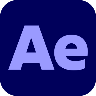 Adobe After Effects icon with a dark blue background and light blue text 'Ae'