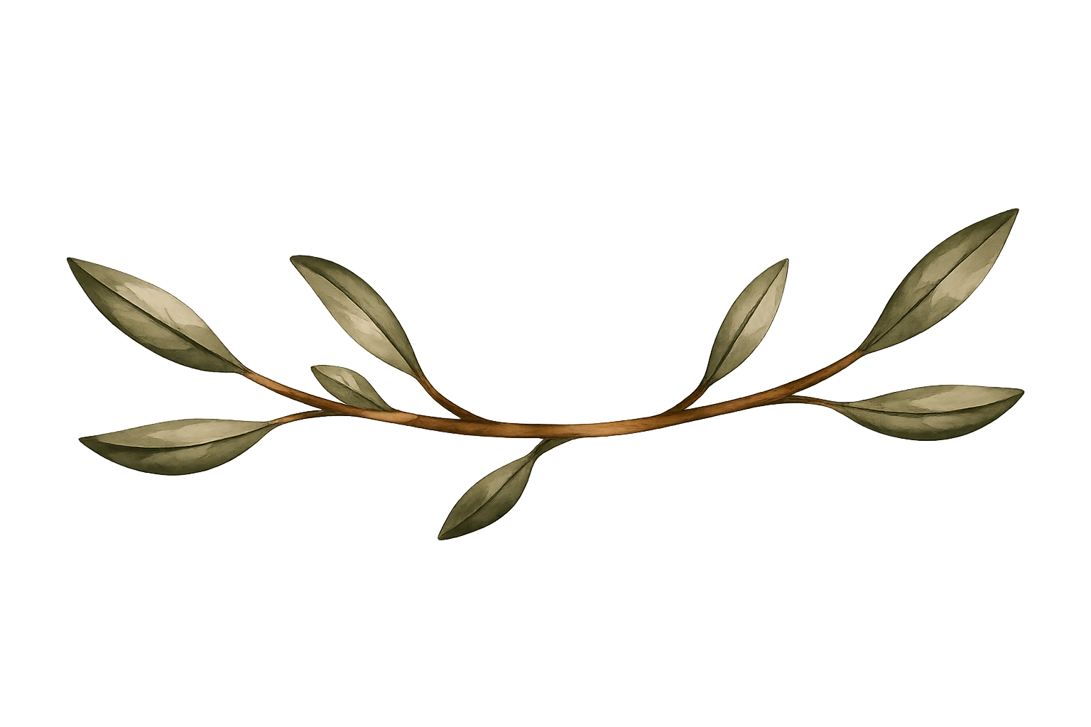 Digital illustration of a brown branch with green leaves against a dark abstract background with blue and purple neon accents. Documenting living archives through digital mediums.