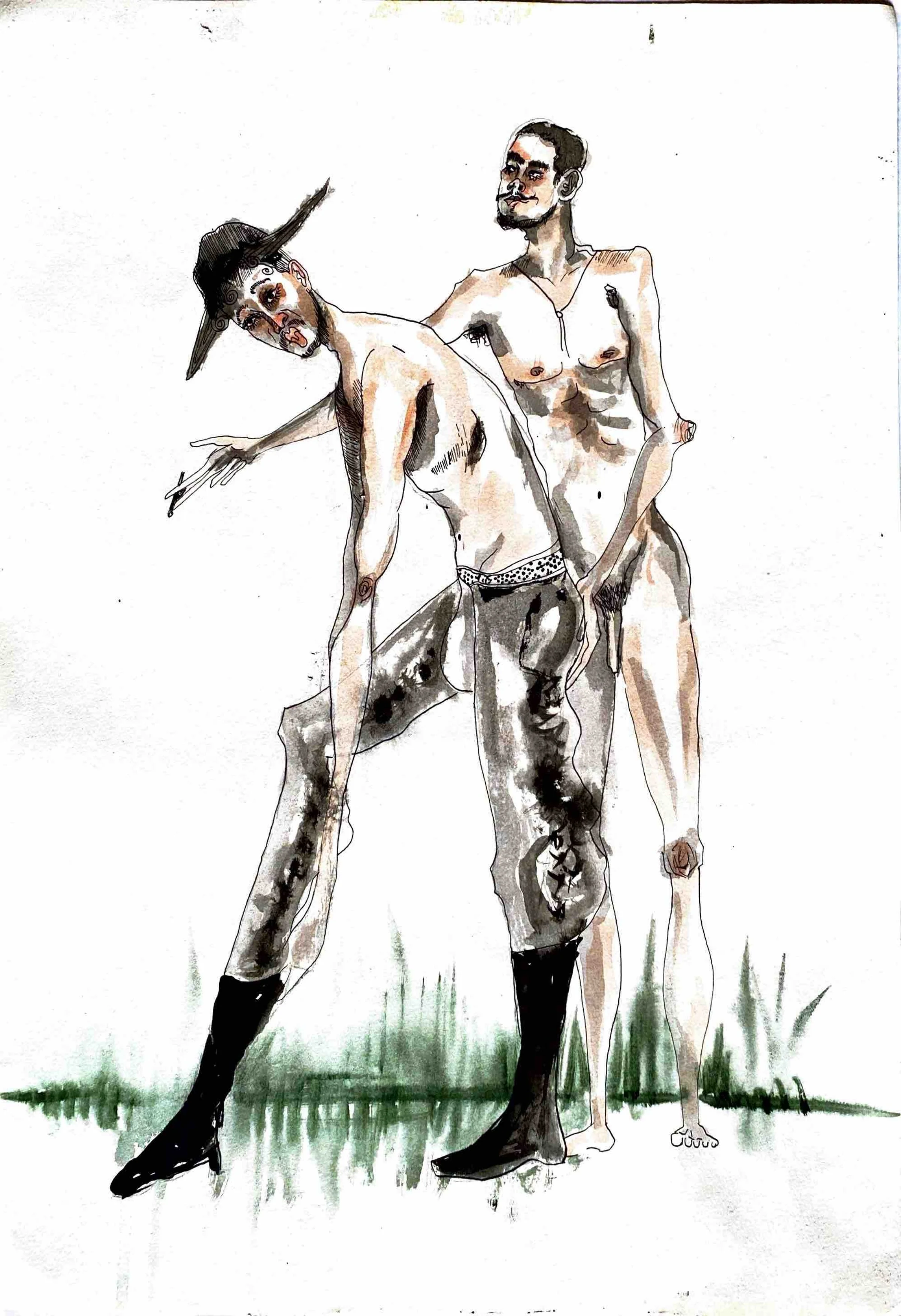 Sem título, 2024
Aquarela, nanquim e bico de pena